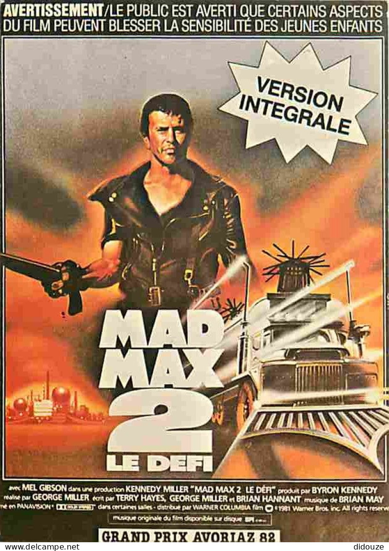 Cinema - Affiche De Film - Mad Max 2 Le Défi - Mel Gibson - CPM - Voir Scans Recto-Verso - Affiches Sur Carte