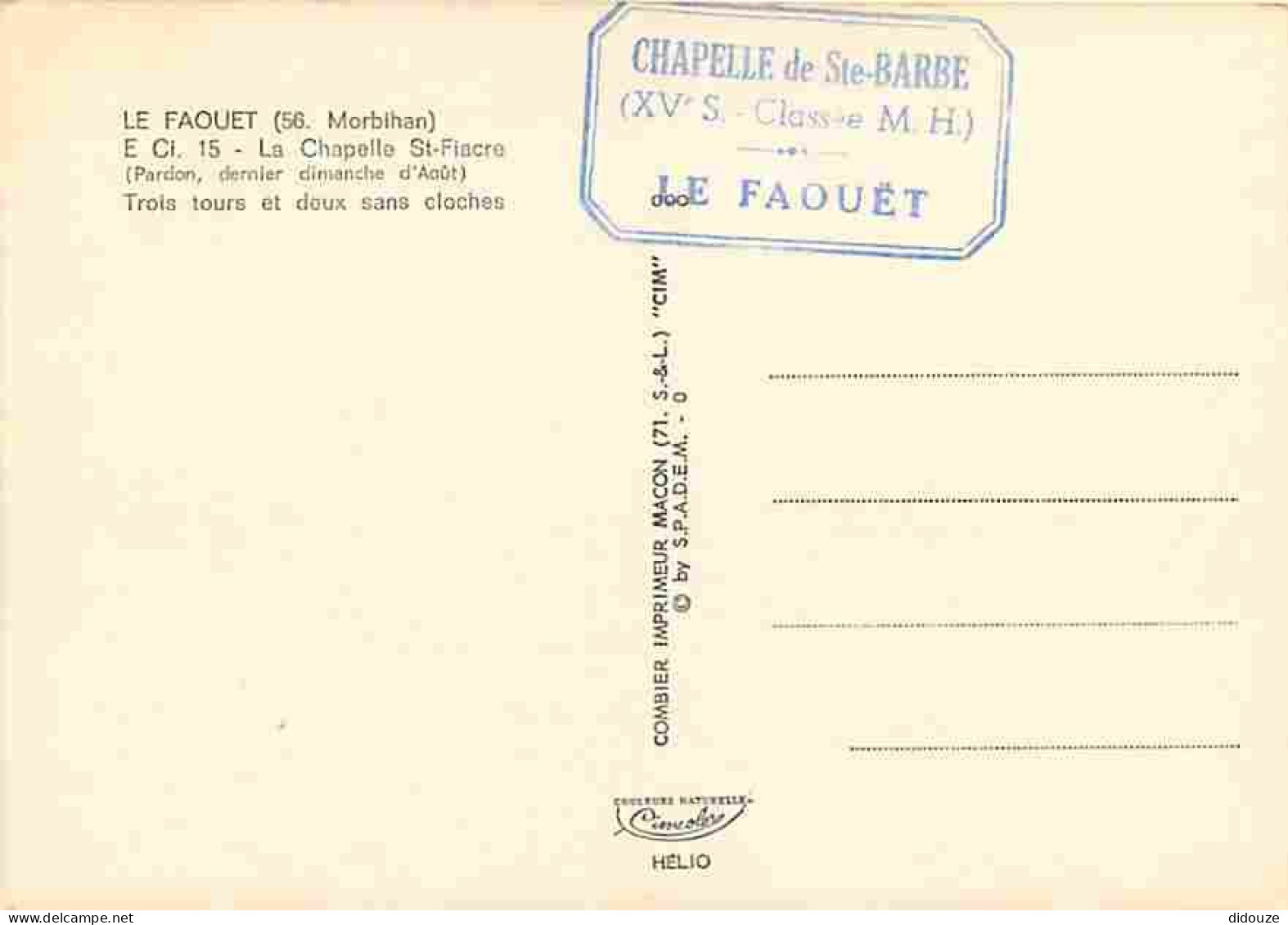 56 - Le Faouet - La Chapelle Saint Fiacre - Carte Neuve - CPM - Voir Scans Recto-Verso - Le Faouet
