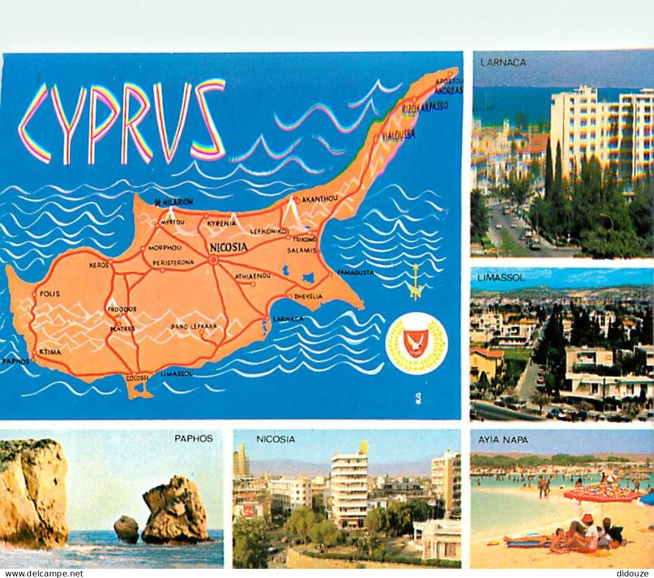 Chypre - Cyprus - Multivues - Carte Géographique - CPM - Carte Neuve - Voir Scans Recto-Verso - Zypern