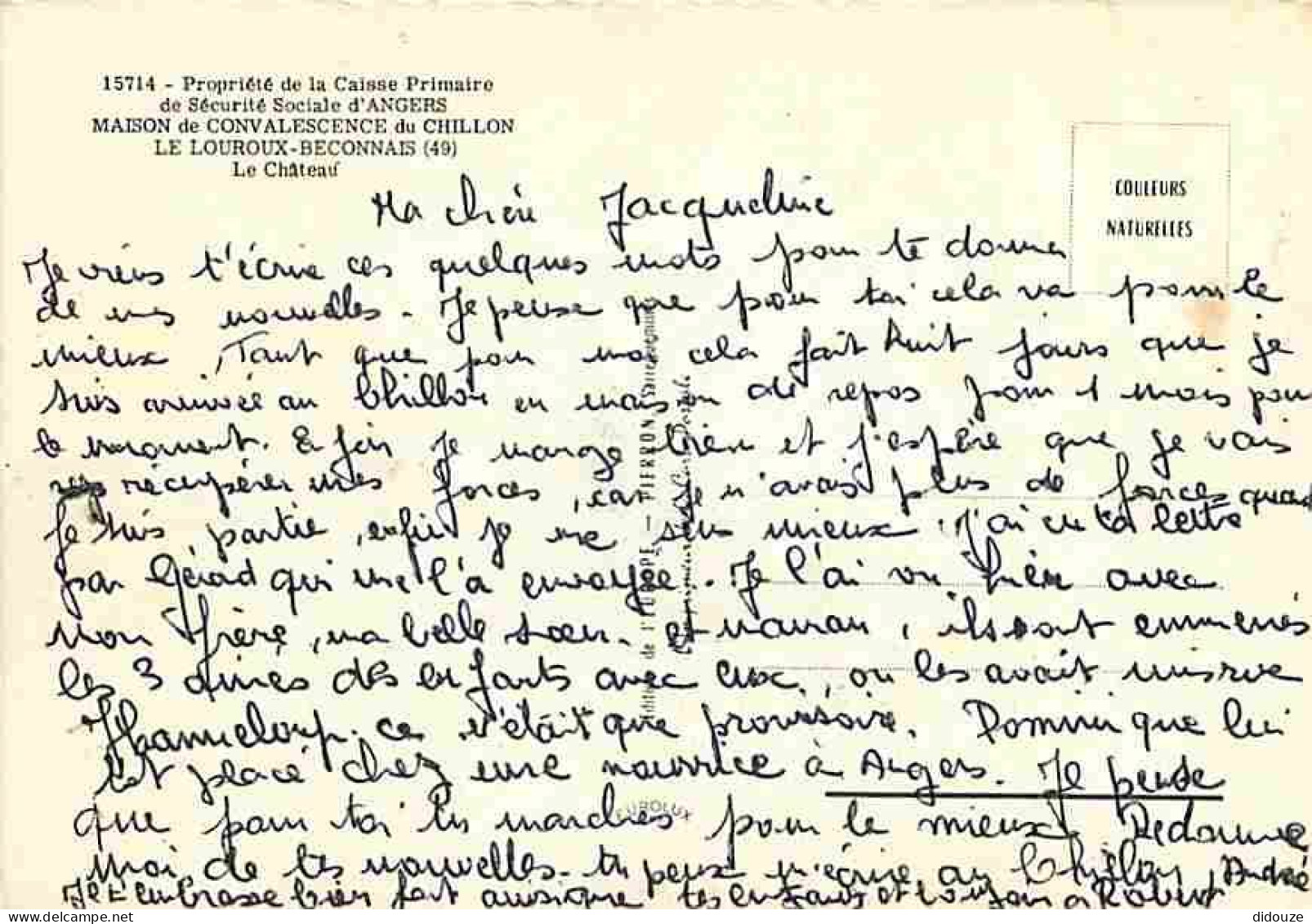 49 - Le Louroux Beconnais - Le Château Du Chillon - Maison De Convalescence - CPM - Voir Scans Recto-Verso - Le Louroux Beconnais