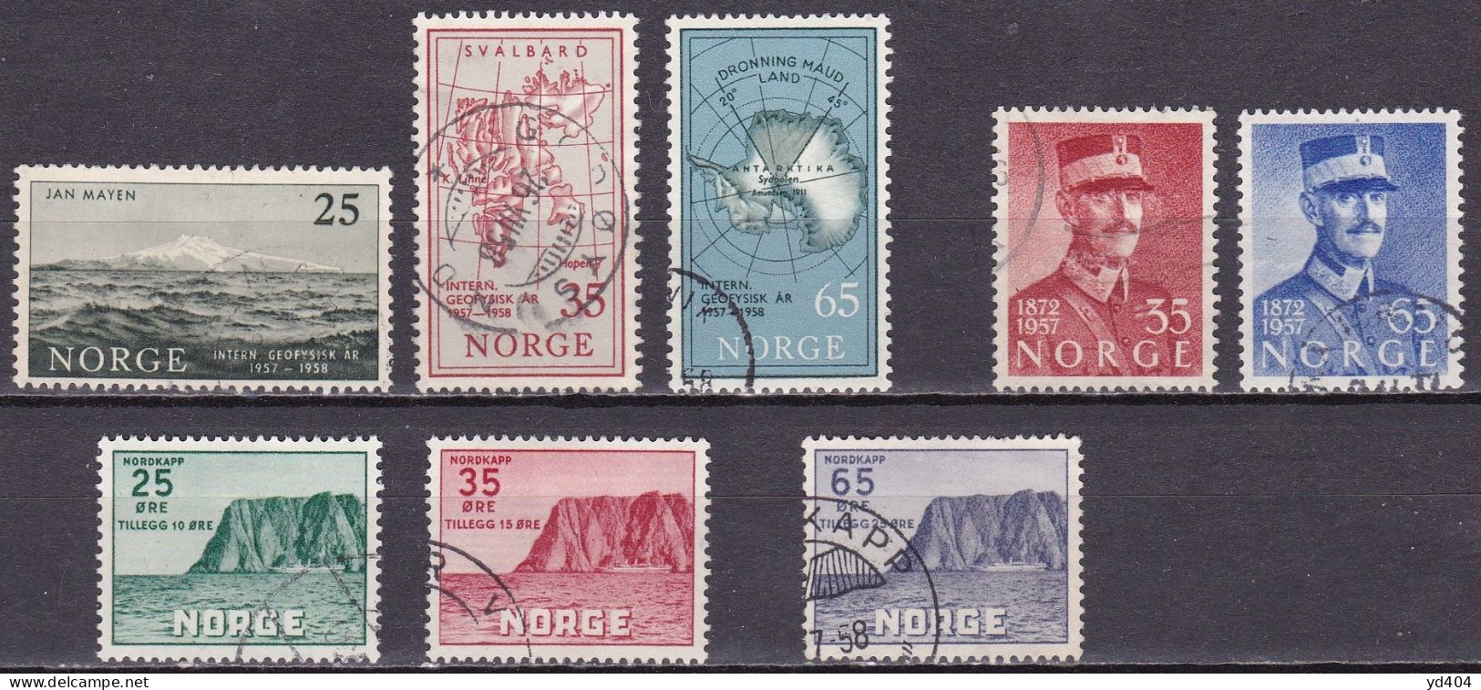 NO068 – NORVEGE - NORWAY – 1957 – FULL YEAR SET – SG # 464/71 USED 30 € - Usados