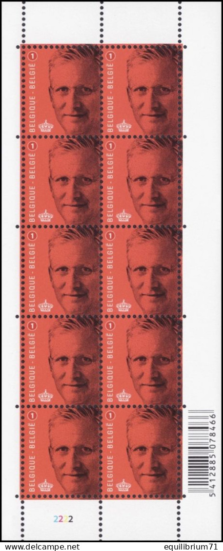 F4369** -  Gomme/Gom: GJ/GE - PLANCHE/PLAAT II - SM Roi Philippe I / ZM Koning Filip I - BELGIQUE/BELGIË - Unused Stamps