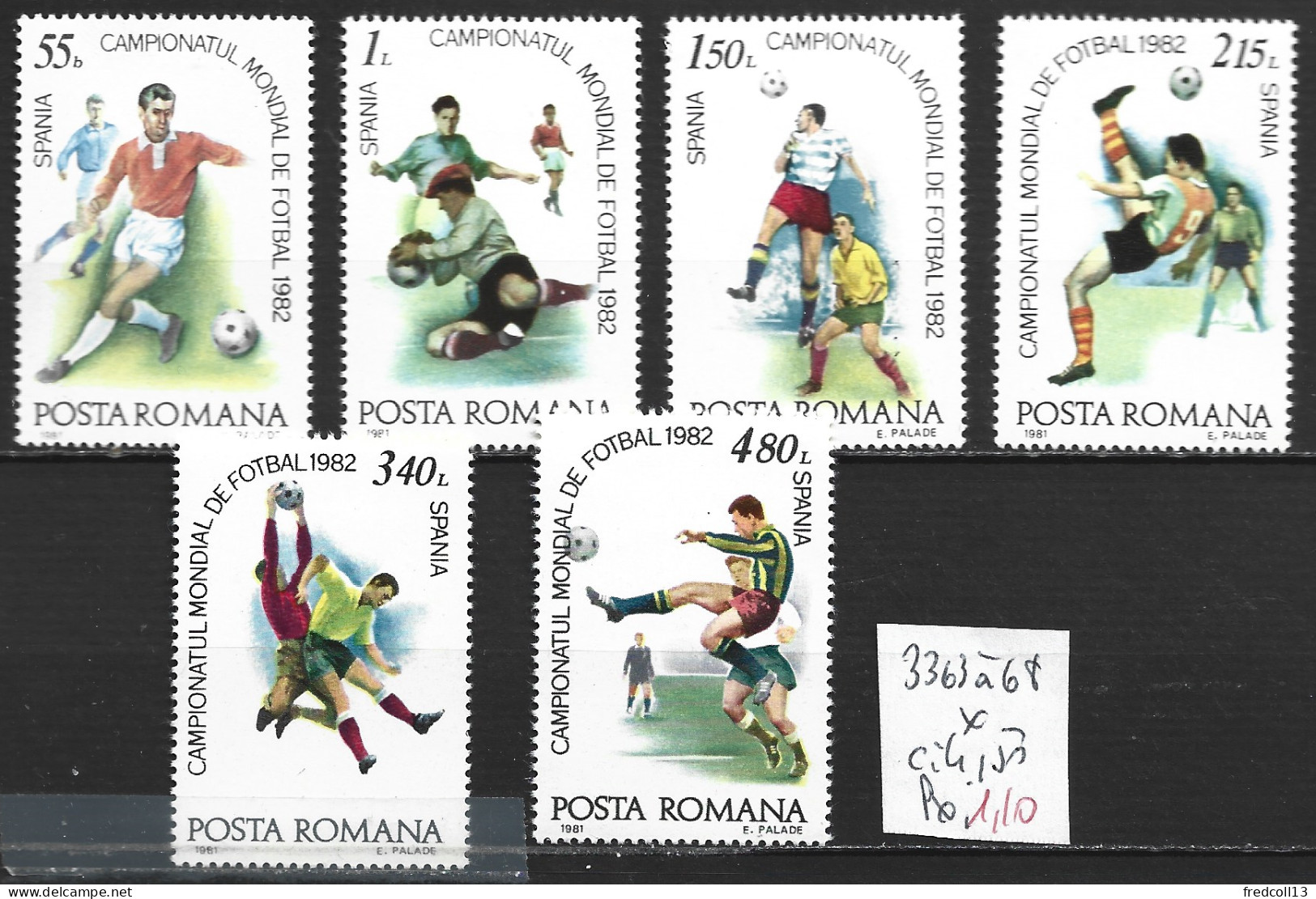 ROUMANIE 3363 à 68 * Côte 4.50 € - Unused Stamps