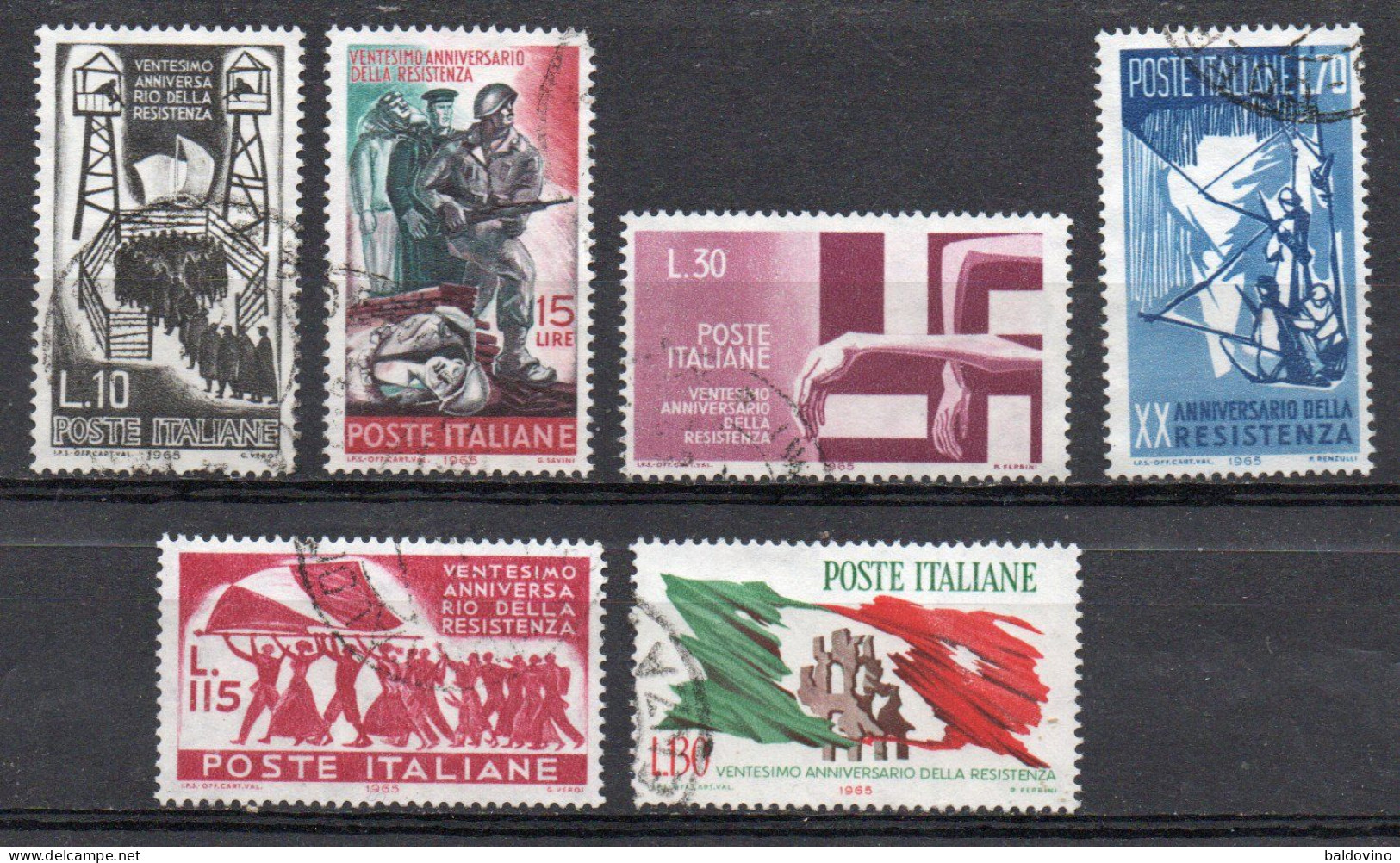 Italia 1965 Lotto 16 Esemplari - 1961-70: Afgestempeld