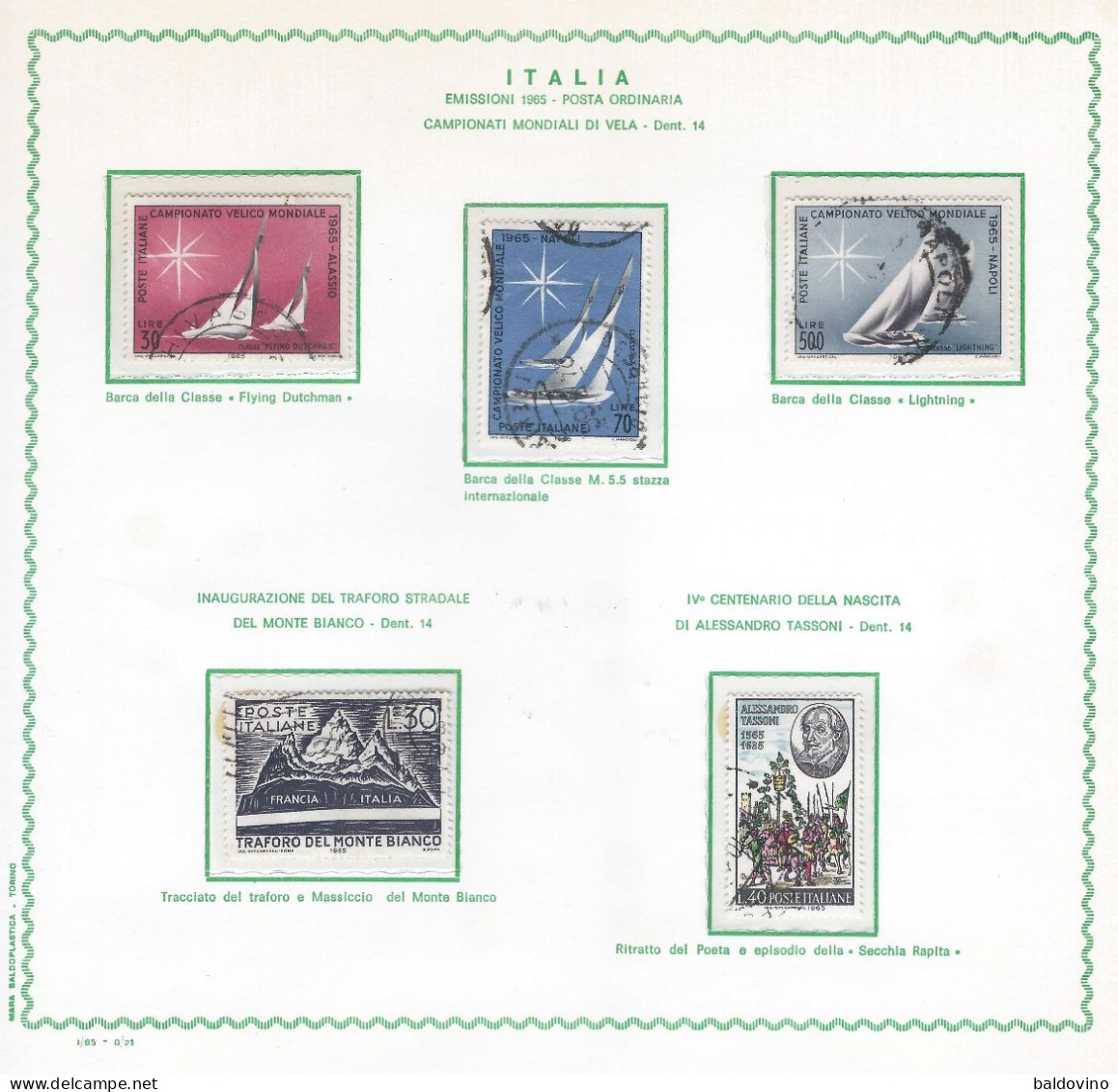 Italia 1965 Annata Completa Usata 22 Valori - Vollständige Jahrgänge