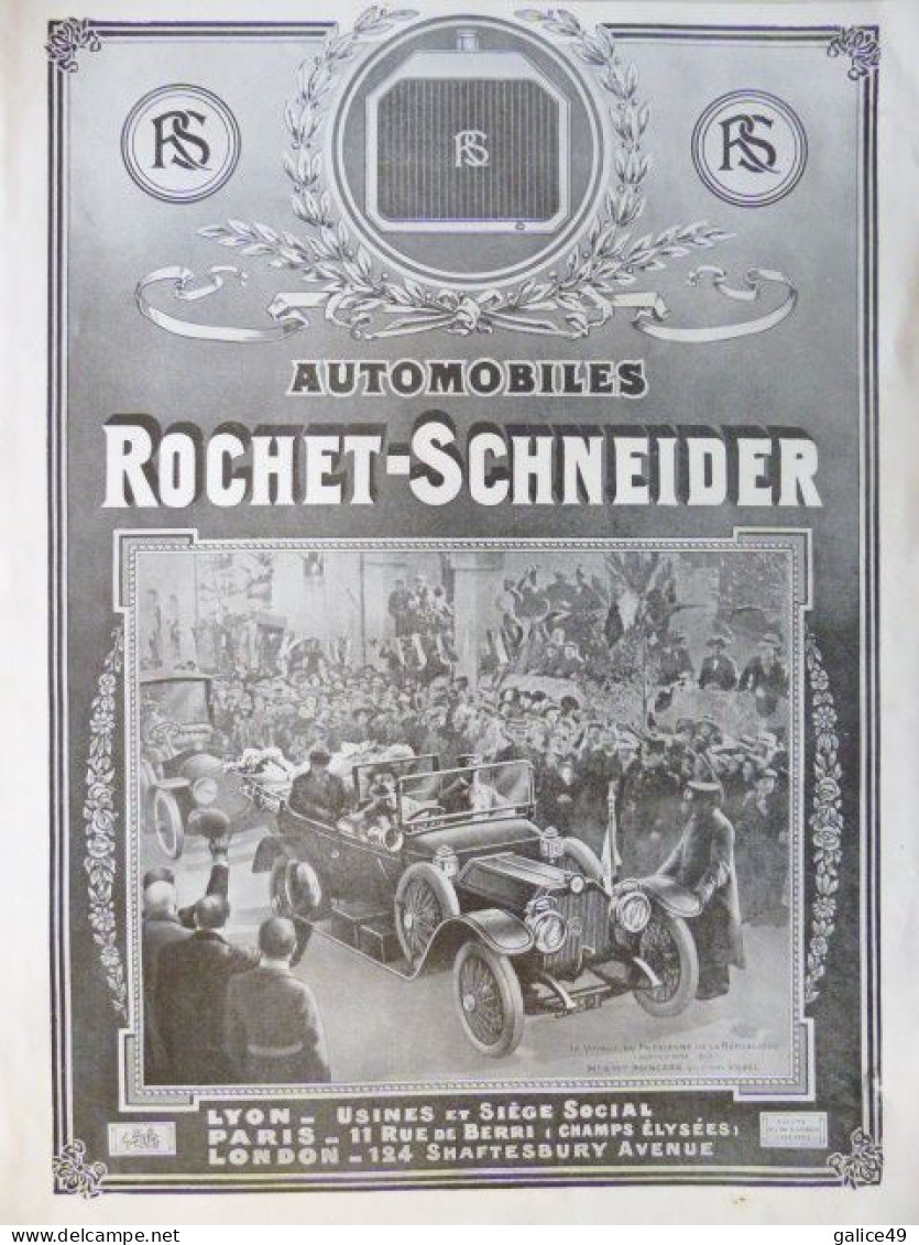 Publicité Rochet Schneider - 1 Publicité Automobile Rochet Schneider, 38cm X 27,5cm Issue D'une Revue De L'année 1935 - Coches