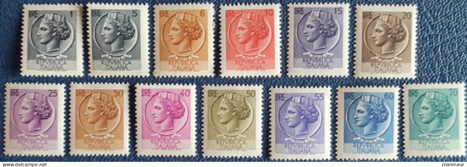 ITALIA 1968 SIRACUSANA 13 Valori - 1961-70: Mint/hinged