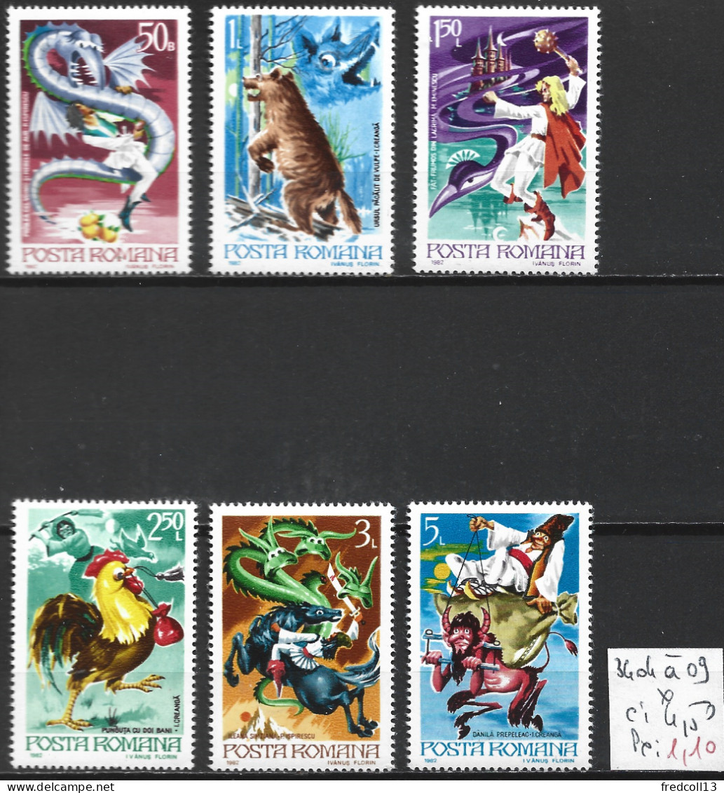 ROUMANIE 3404 à 09 * Côte 4.50 € - Unused Stamps