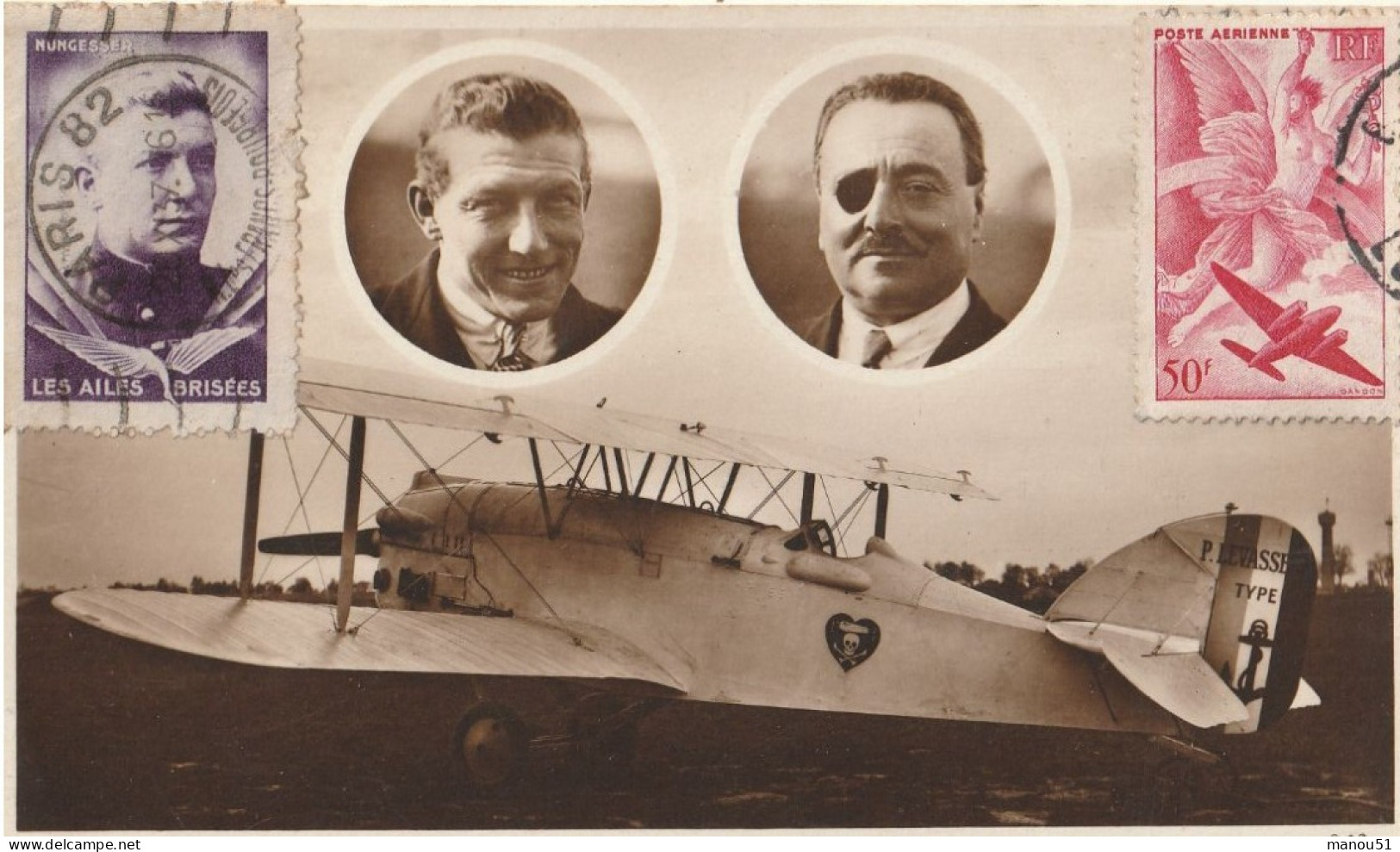 NUNGESSER Et COLI - Héros Du Raid Paris - New-York - Aviatori