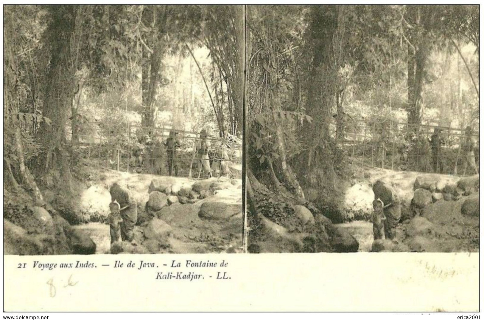 Indonésie. Java. La Fontaine De Kali-Kadjar, Vue Stereo. - Indonesië