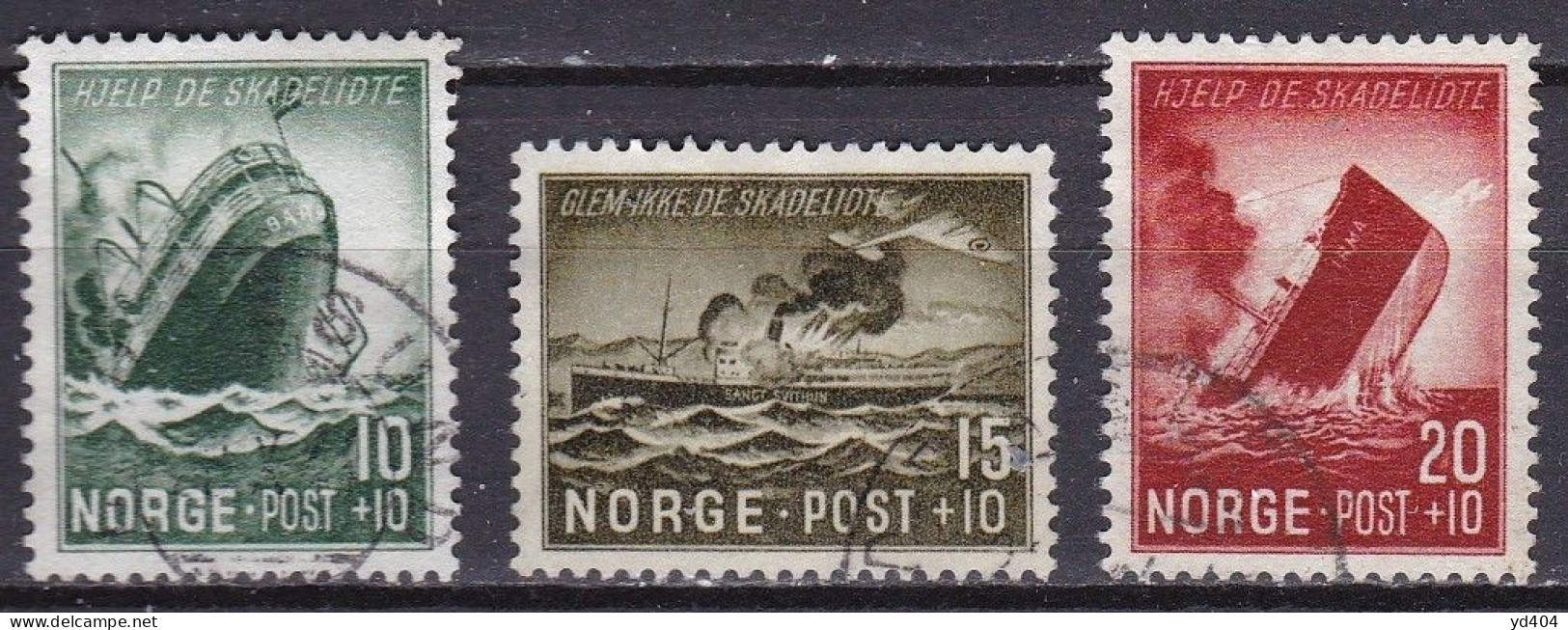 NO053 – NORVEGE - NORWAY – 1944 – SHIPWRECKED MARINER’S RELIEF FUND – SG # 360/2 USED 26,50 € - Gebruikt