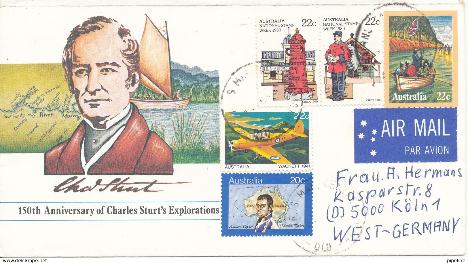 Australia Uprated Postal Stationery Cover Sent To Germany - Postwaardestukken