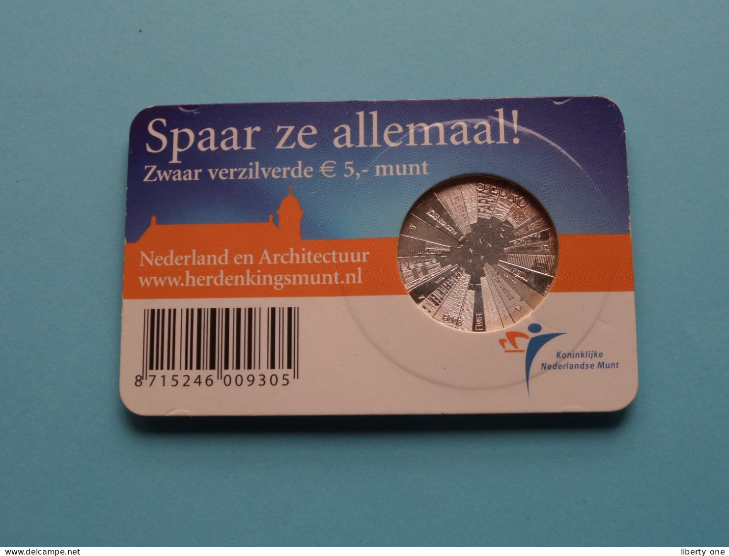 Het ARCHITECTUUR Vijfje > Officiële Herdenkingsmunt 2008 - 5 Euro ( Zie / Voir / See > DETAIL > SCANS ) ! - Pays-Bas