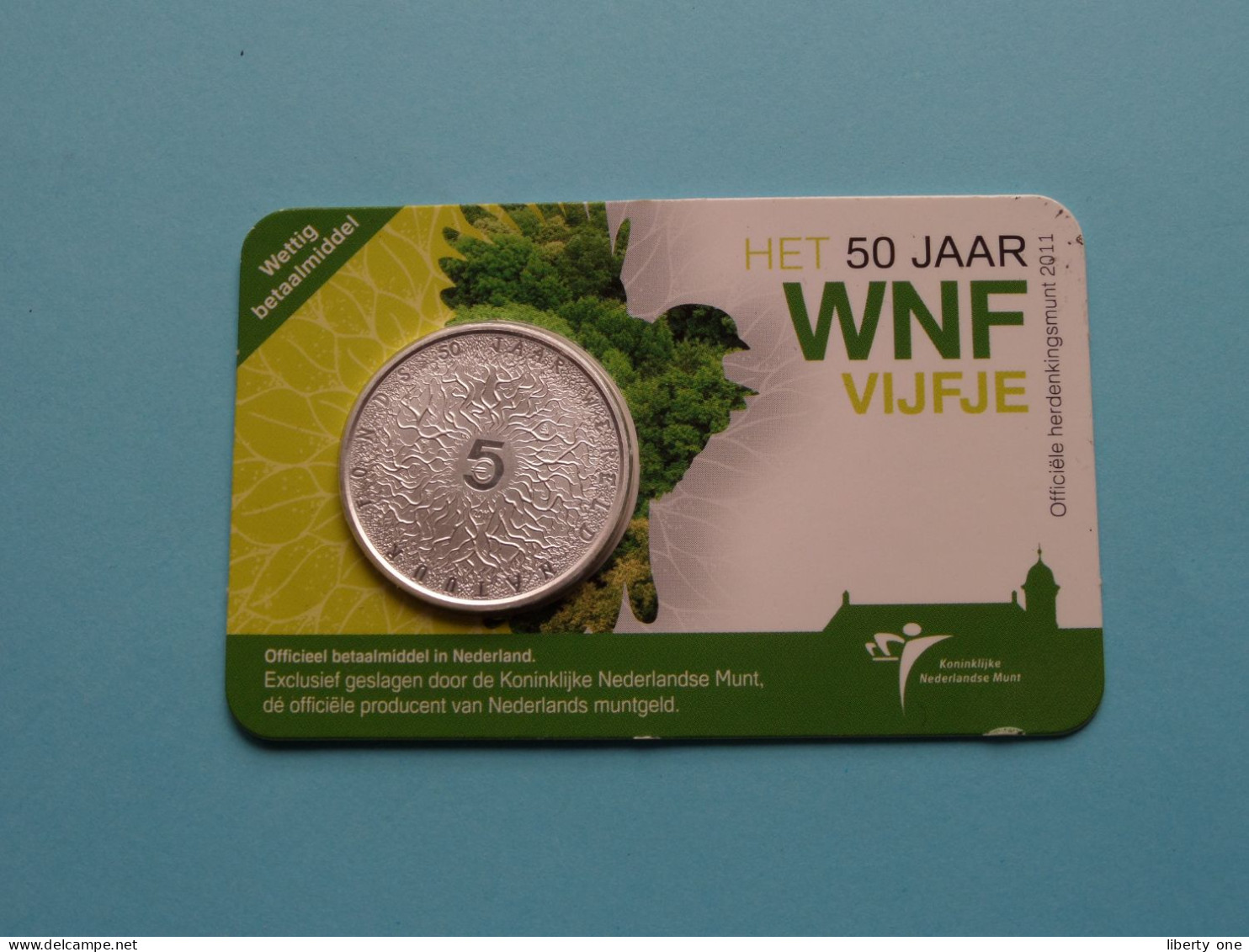 Het 50 Jaar WNF Vijfje > Officiële Herdenkingsmunt 2011 - 5 Euro ( Zie / Voir / See > DETAIL > SCANS ) ! - Netherlands