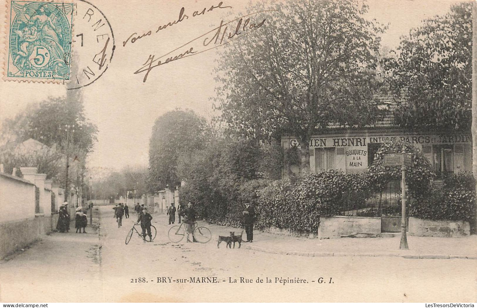 FRANCE - Bry Sur Marne - Vue Sur La Rue De La Pépinière - G.I - Carte Postale Ancienne - Bry Sur Marne