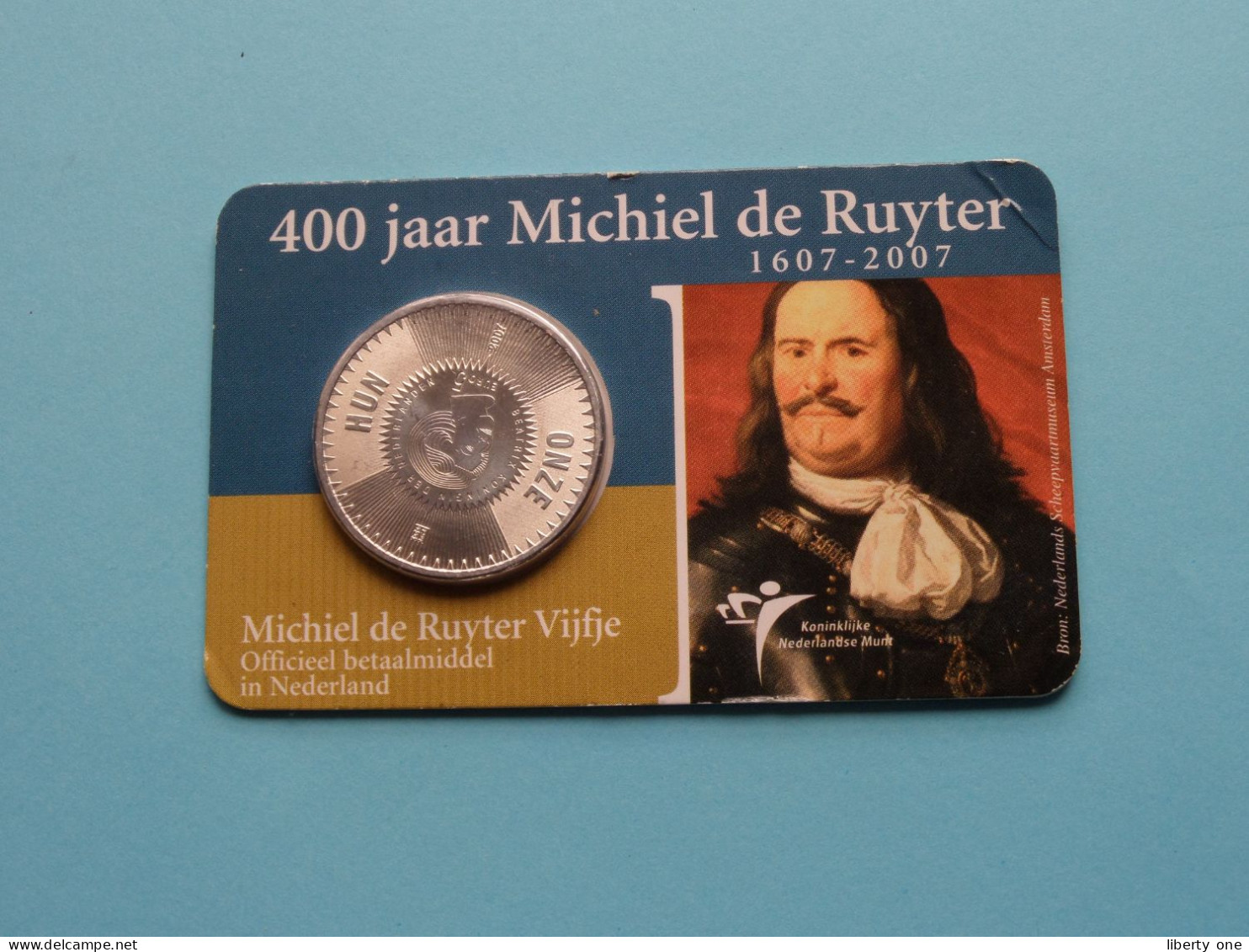 400 Jaar MICHIEL De RUYTER Vijfje > Officiële Herdenkingsmunt 2007 - 5 Euro ( Zie / Voir / See > DETAIL > SCANS ) ! - Nederland