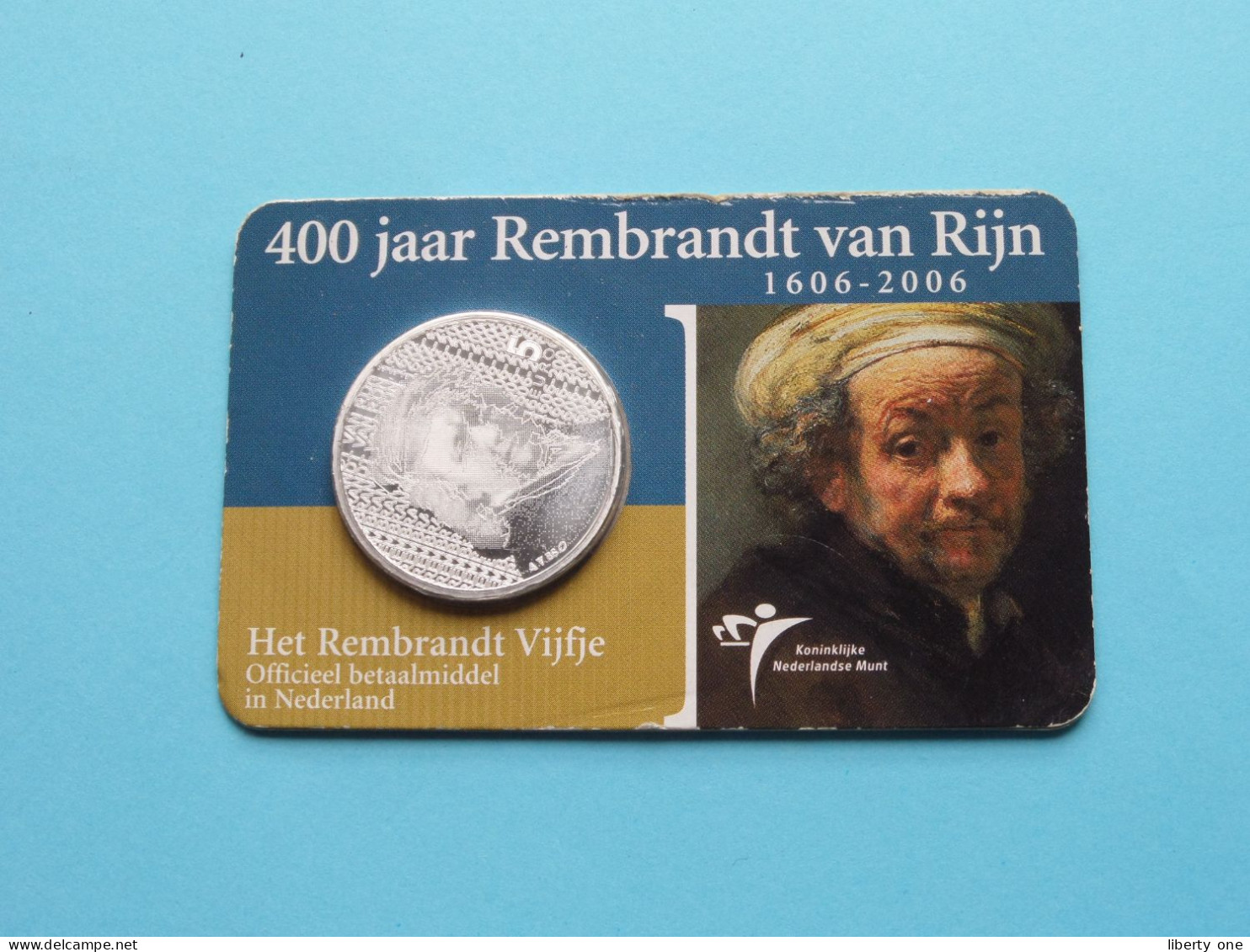 400 Jaar REMBRANDT Van RIJN Vijfje > Officiële Herdenkingsmunt 2006 - 5 Euro ( Zie / Voir / See > DETAIL > SCANS ) ! - Pays-Bas