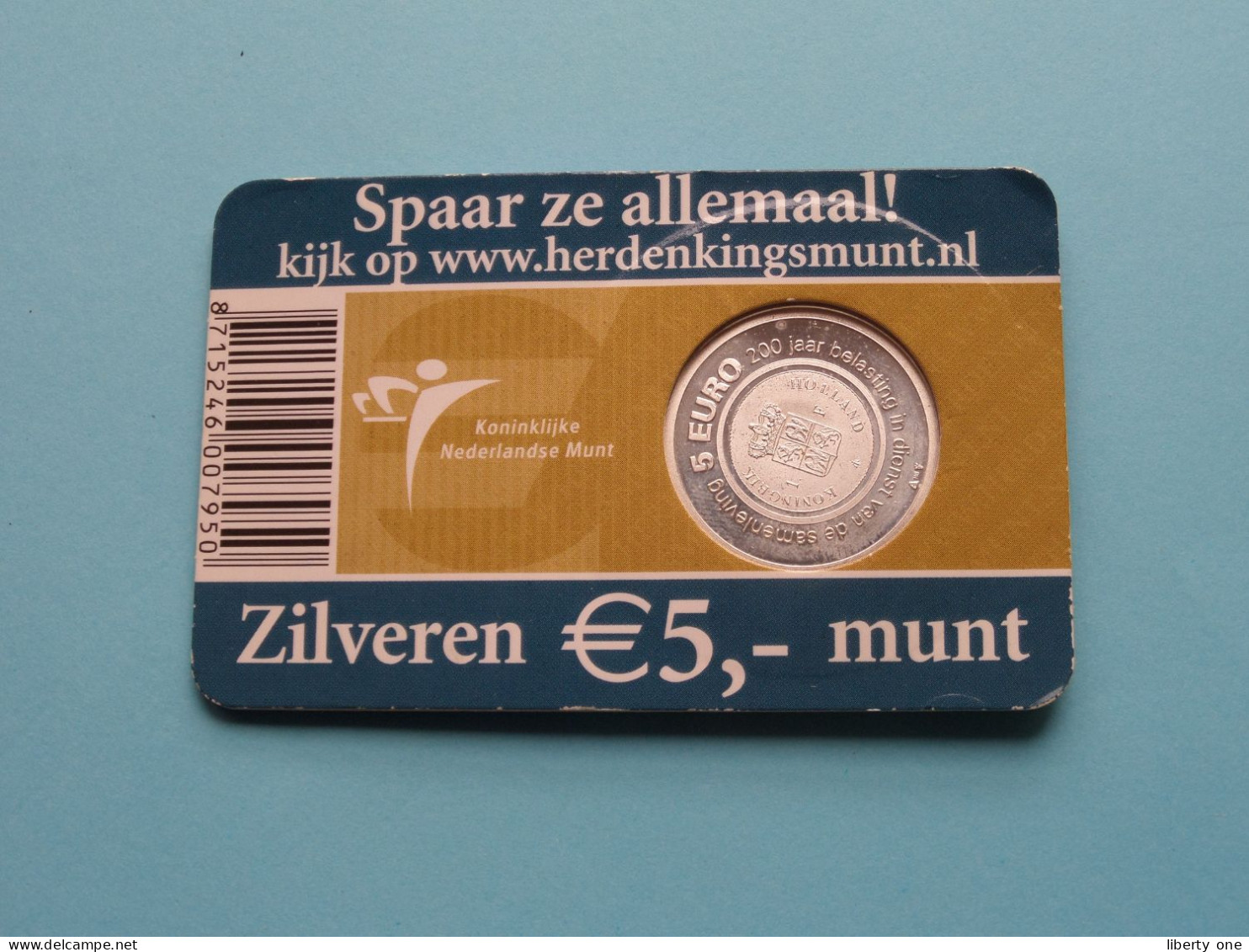 200 Jaar BELASTINGDIENST Vijfje > Officiële Herdenkingsmunt 2006 - 5 Euro ( Zie / Voir / See > DETAIL > SCANS ) ! - Netherlands