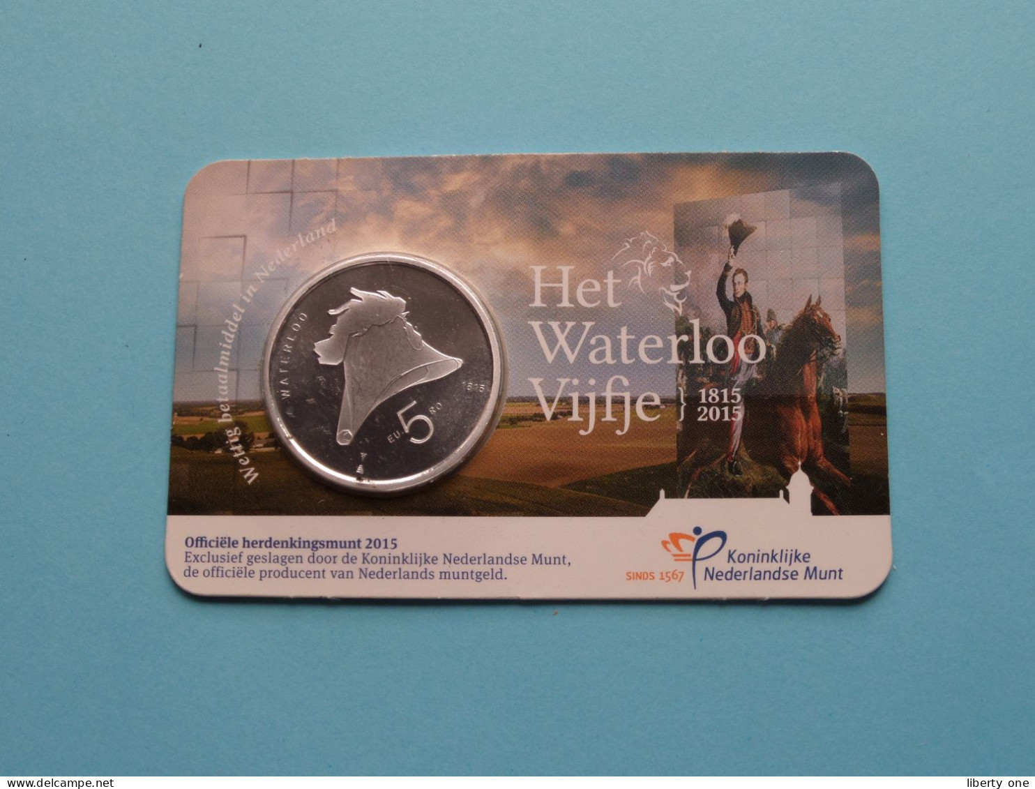 Het WATERLOO Vijfje > Officiële Herdenkingsmunt 2015 - 5 Euro ( Zie / Voir / See > DETAIL > SCANS ) ! - Nederland