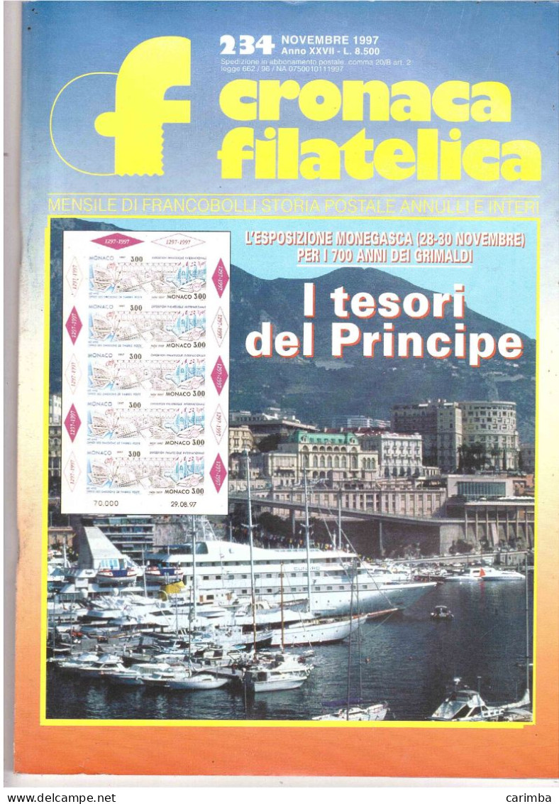 CRONACA FILATELICA NOVEMBRE 1997 - Catálogos De Casas De Ventas