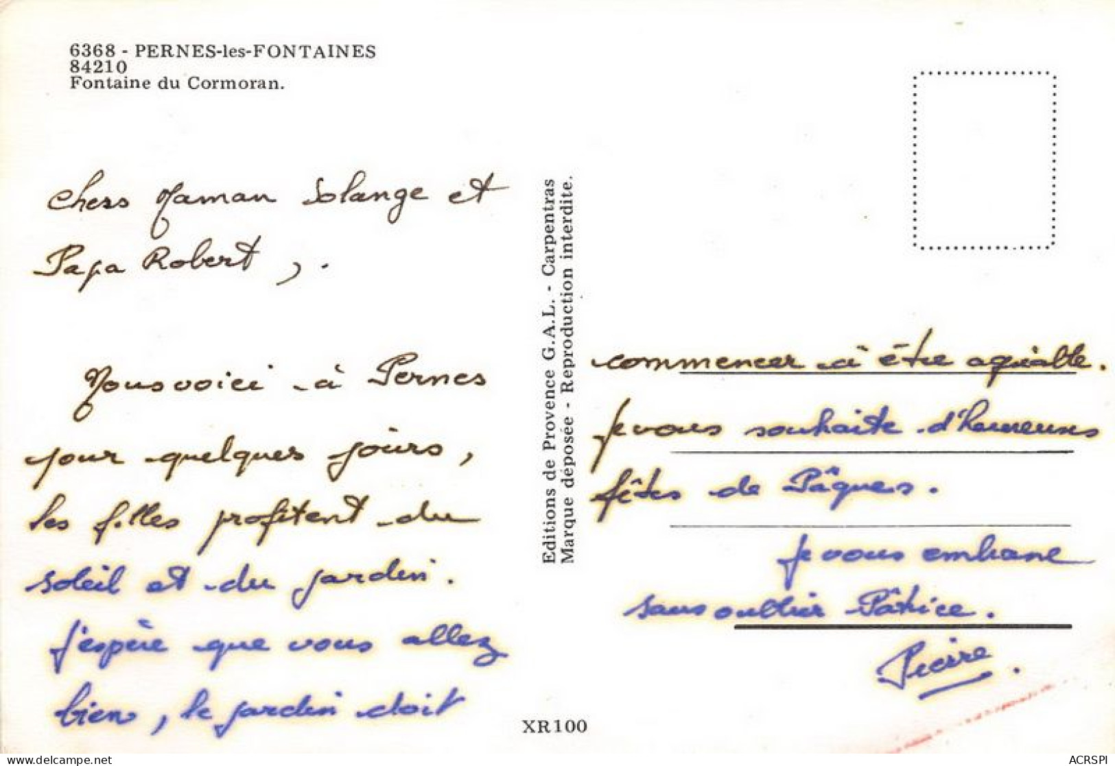 PERNES LES FONTAINES Fontaine Du Cormoran 3(scan Recto-verso) MA1936 - Pernes Les Fontaines