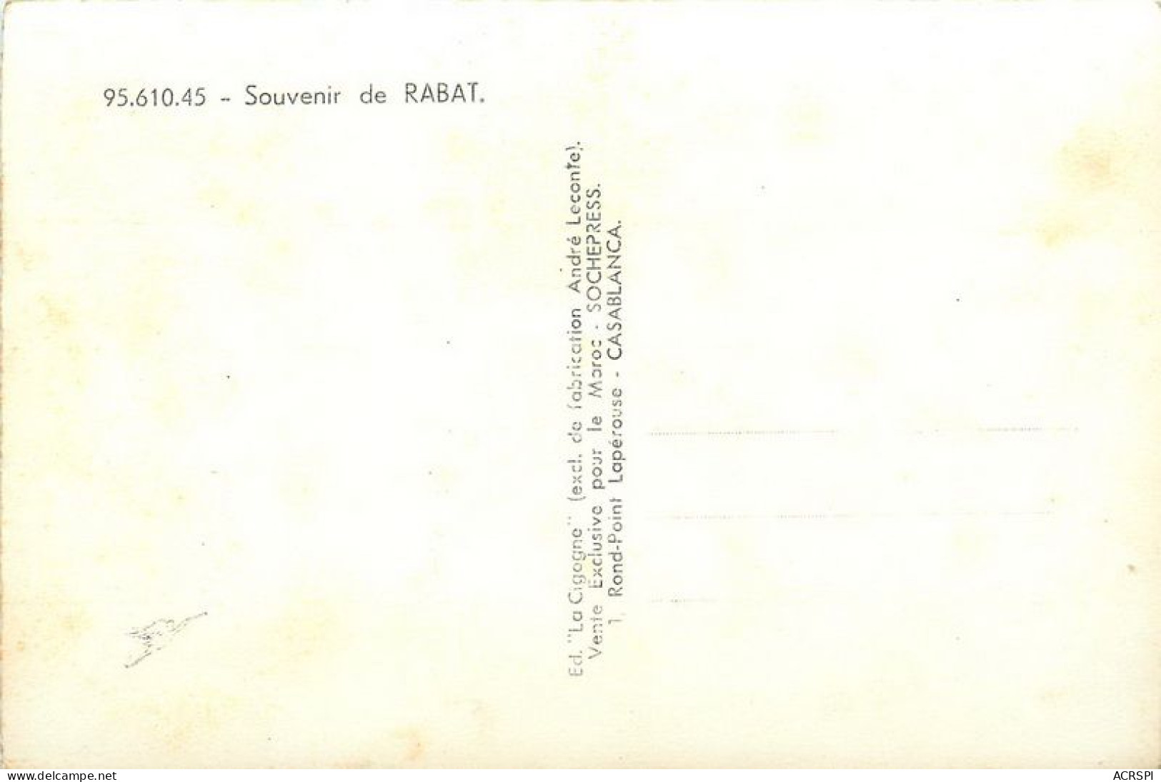 MAROC   Souvenir De RABAT 18  (scan Recto-verso)MA1931Ter - Rabat