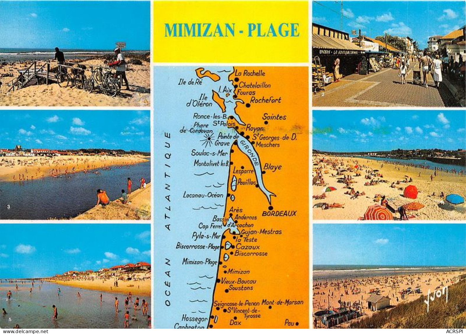 MIMIZAN PLAGE Plage Sud Rue Pietonne 17(scan Recto-verso) MA1948 - Mimizan Plage