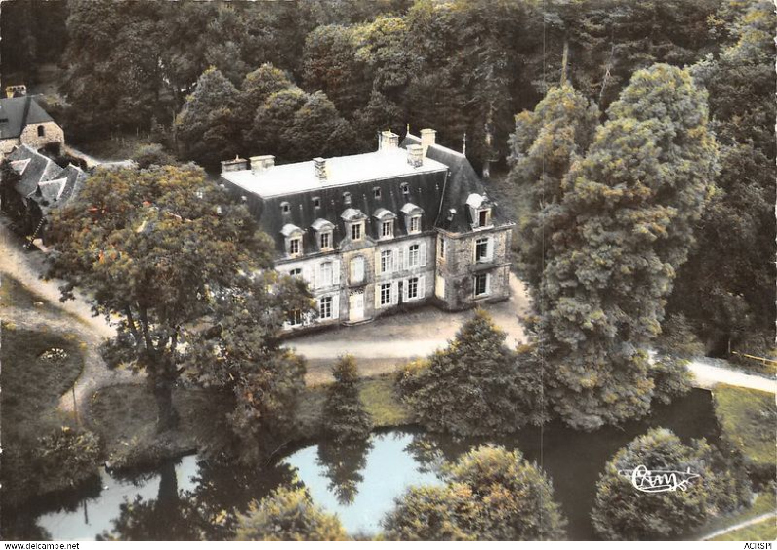 GOURIN Le Chateau De Tronjoly Vue Aerienne 15(scan Recto-verso) MA1953 - Gourin