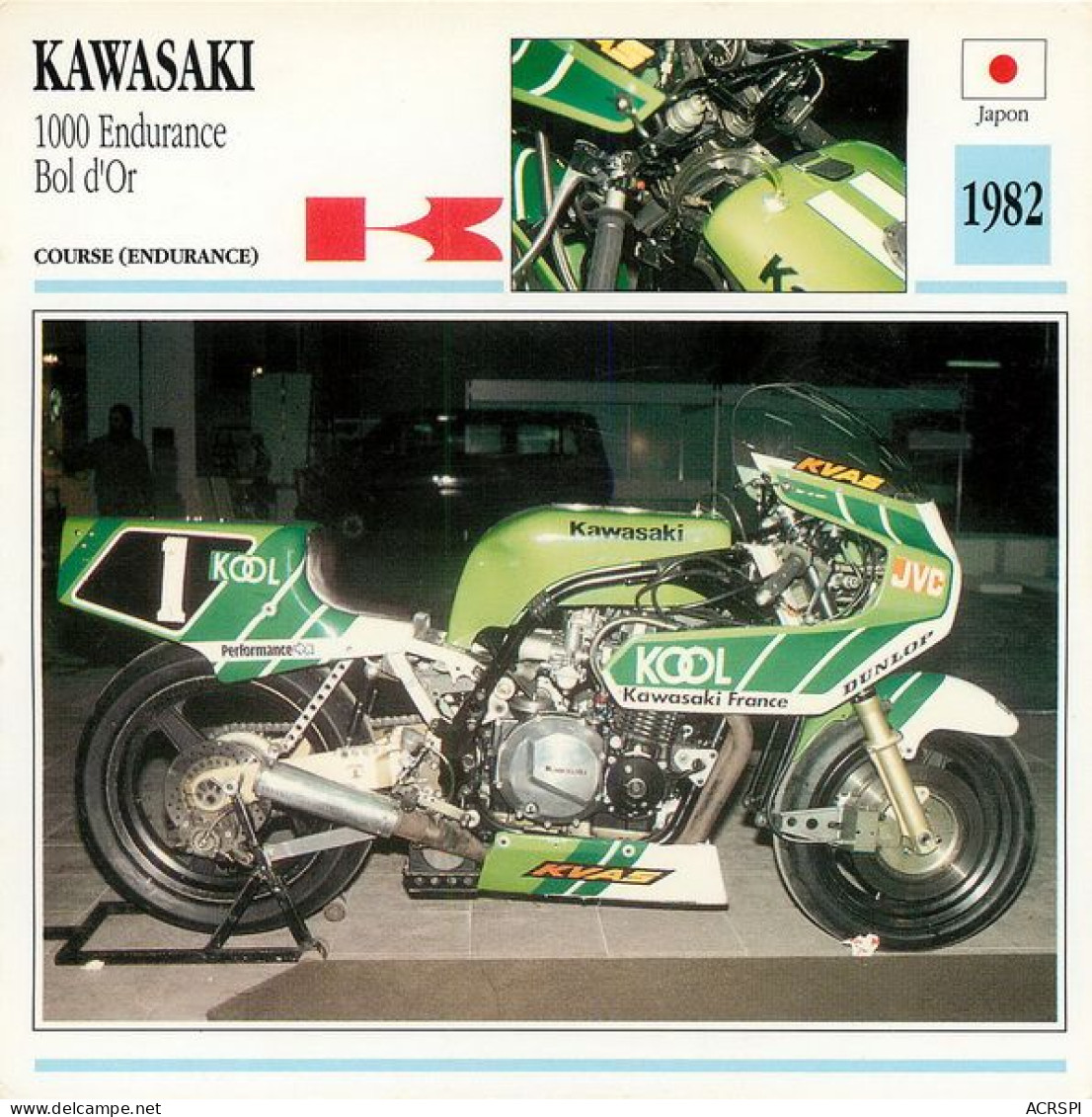 KAWASAKI  1000 Endurance 1982  Motocicleta Motorbike Motorrad Motorfiets Motociklas Motorcycle MOTO   35  MA1967Bis - Motorbikes