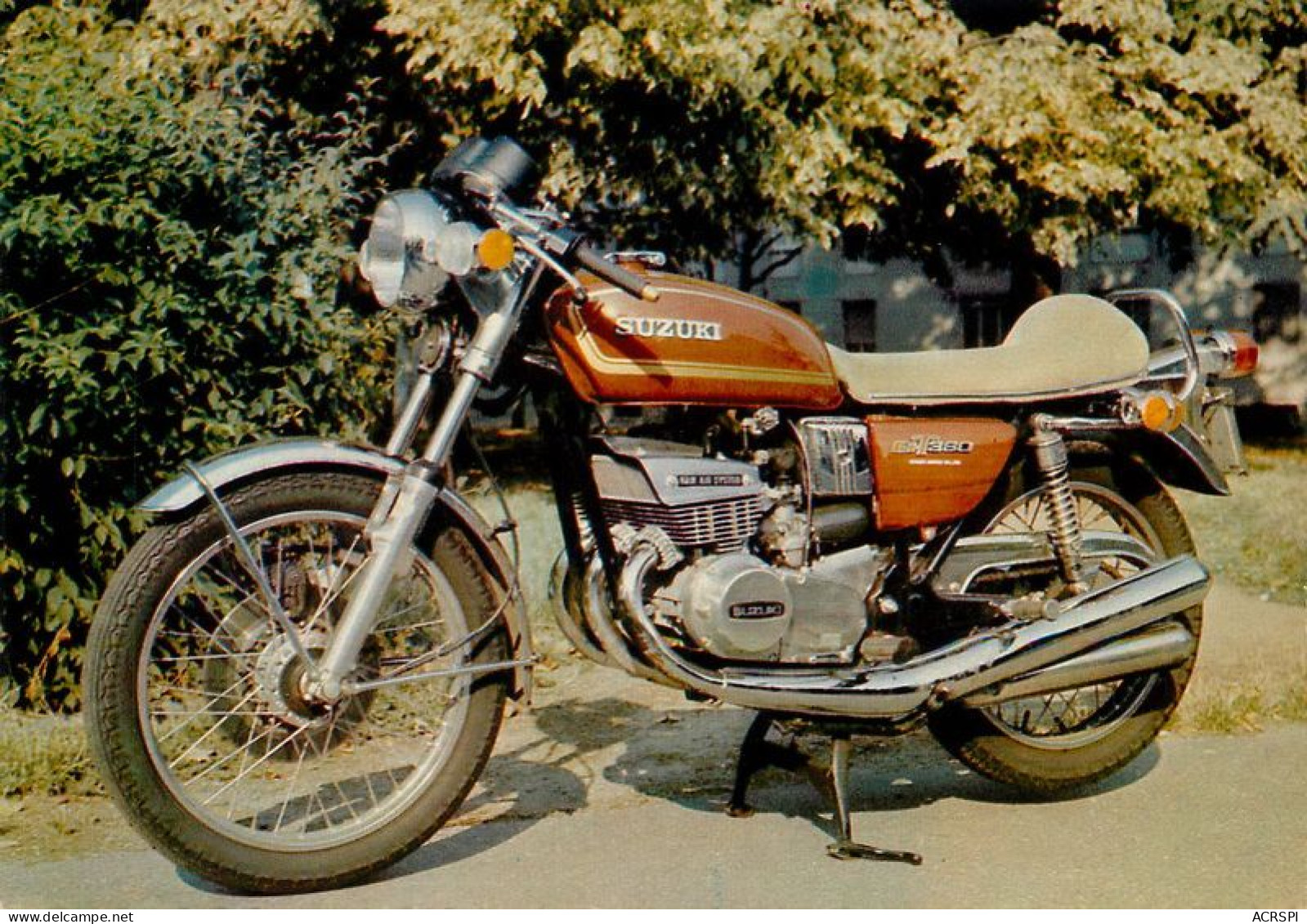 MOTO SUZUKI  380 GT  Rouge Motorbike  Motorrad Motocicletta  26  (scan Recto-verso)MA1988Ter - Motorbikes