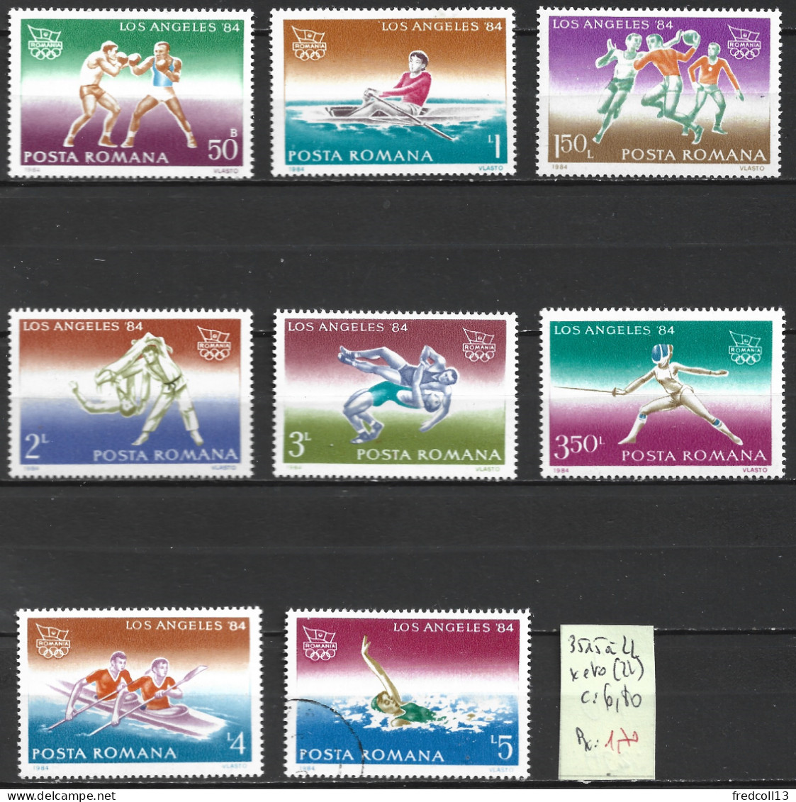 ROUMANIE 3515 à 22 * ( 3522 Oblitéré ) Côte 6.80 € - Unused Stamps