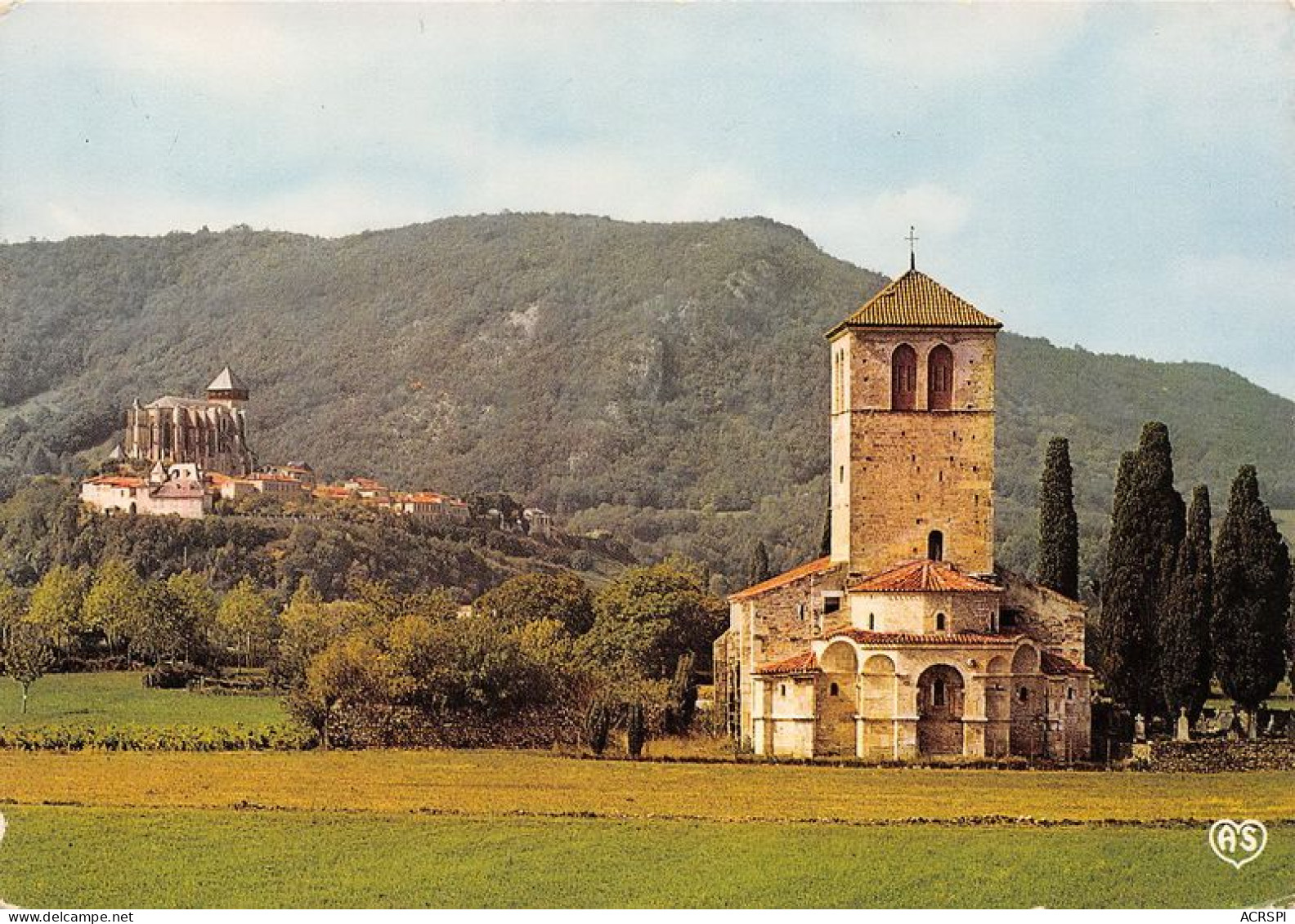 ST BERTRAND DE COMMINGES Vue Panoramique Au Premier Plan L Eglise Romane 24(scan Recto-verso) MA1995 - Saint Bertrand De Comminges