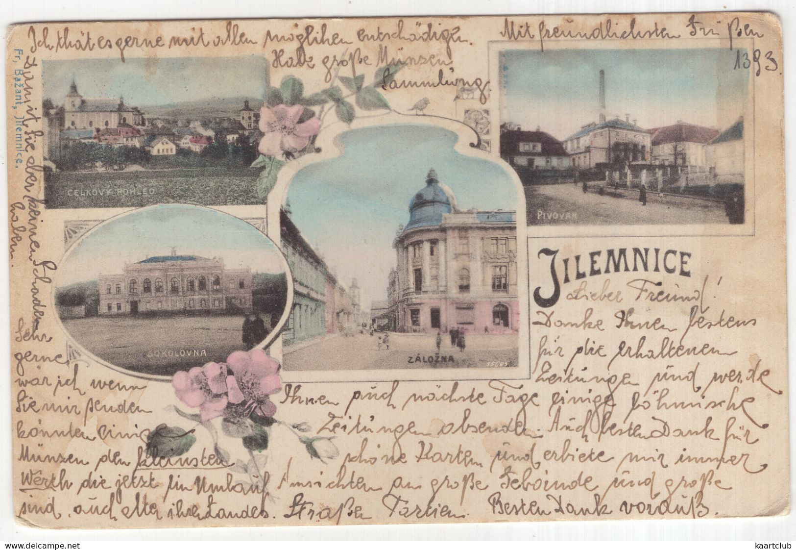 Jilemnice - (Starkenbach, Böhmen) - 1906 - (Fr, Bazant, Jilemnice) -  (Czech) - Boehmen Und Maehren