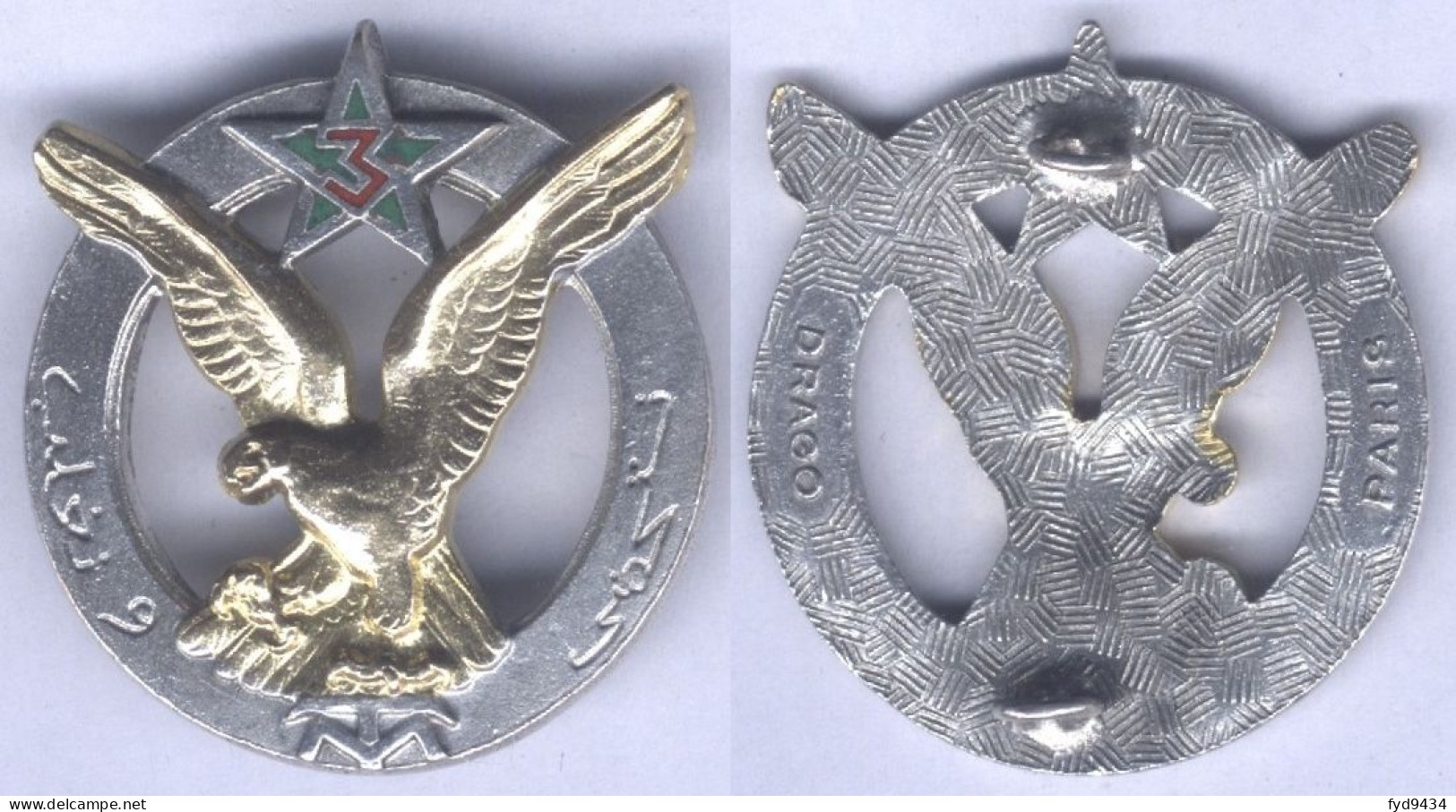 Insigne Du 3e Régiment De Tirailleurs Marocains - étoile Verte - Army