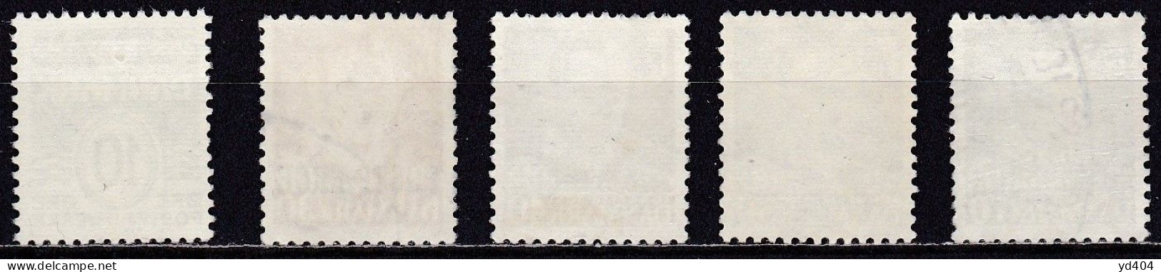 DK212 – DENMARK – 1953-55 – NUMBERS & WAVES / FREDERIC IX – Y&T # 350-367/70 USED 9,50 € - Paquetes Postales