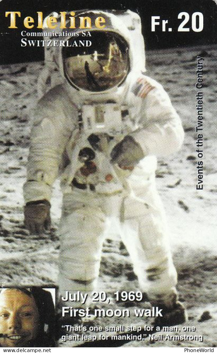 Swiss, Teleline, First Moon Walk, Astronaut, RR - Schweiz