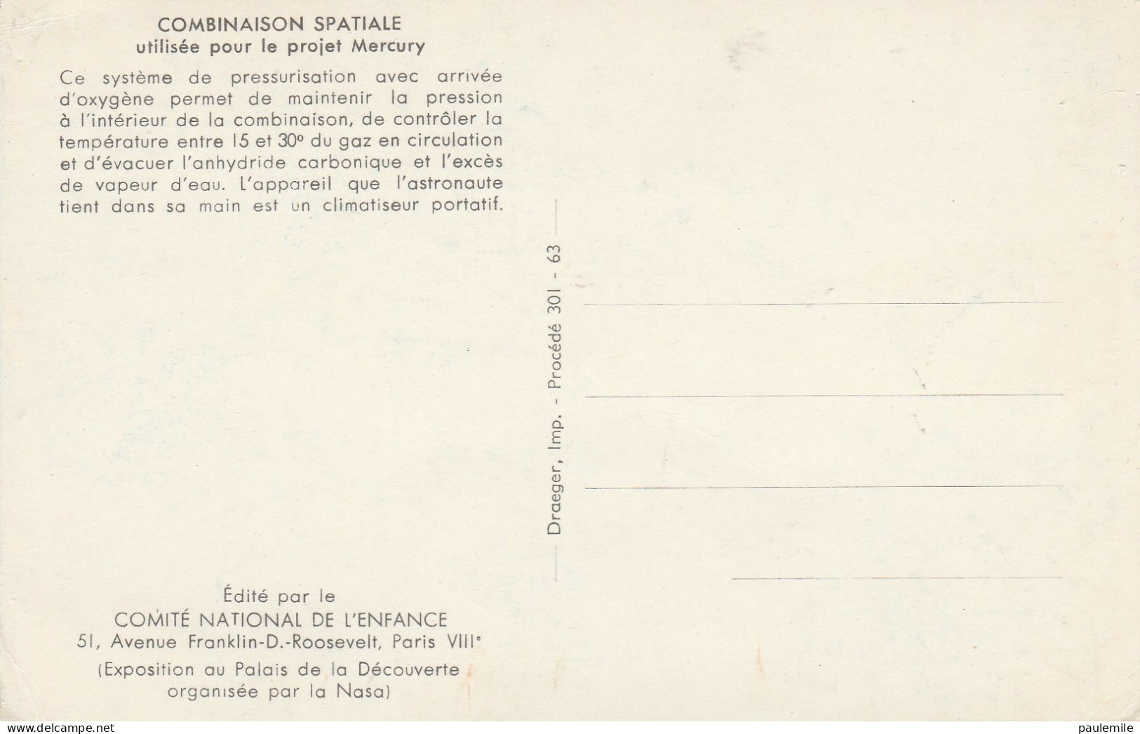 CPA   T  77  COMBINAISON SPATIALE UTILISEE POUR LE PROJET MERCURY - Museum