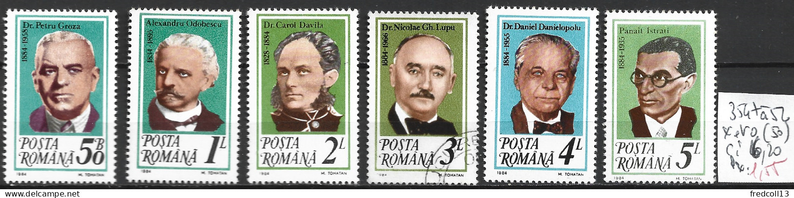 ROUMANIE 3547 à 52 * ( 3550 Oblitéré ) Côte 6.20 € - Unused Stamps