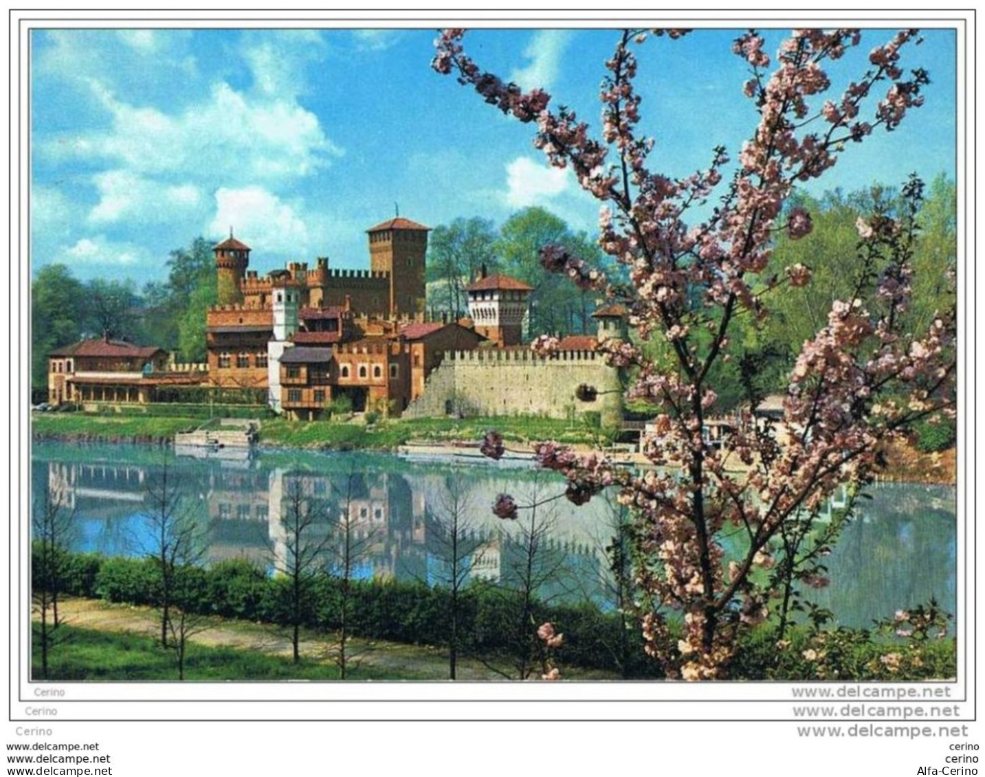 TORINO:  CASTELLO  MEDIOEVALE  E  FIUME  PO  -  FG - Castello Del Valentino