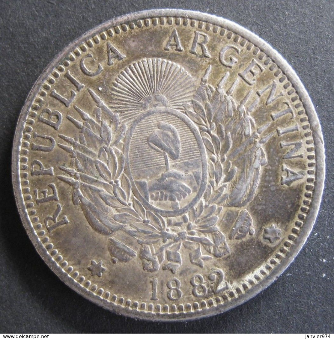 Argentine 50 Centavos 1882 , En Argent , KM# 28, Superbe - Argentinië