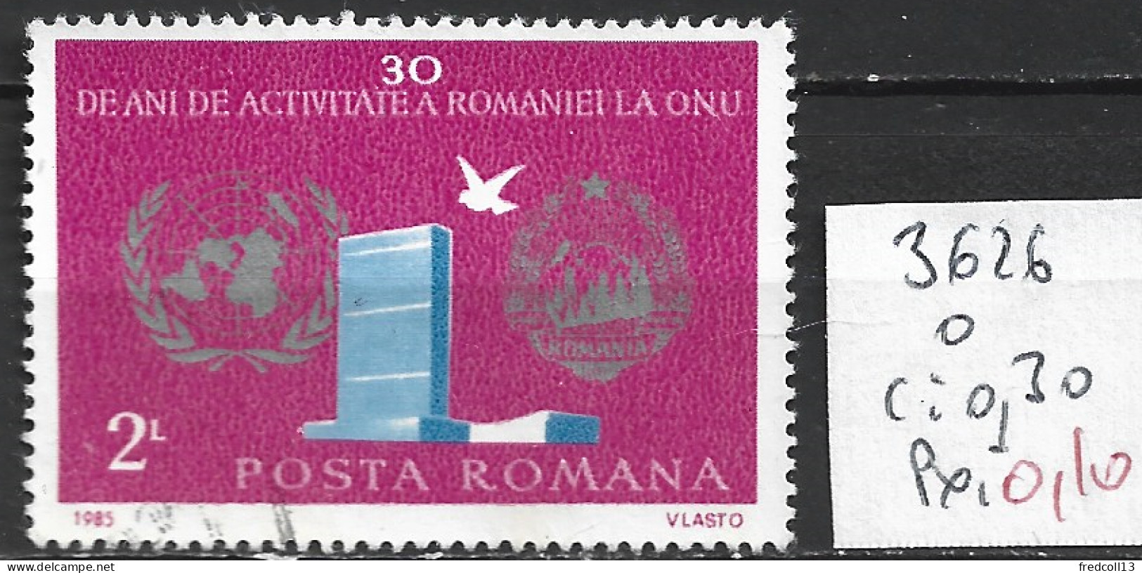 ROUMANIE 3626 Oblitéré Côte 0.30 € - Used Stamps