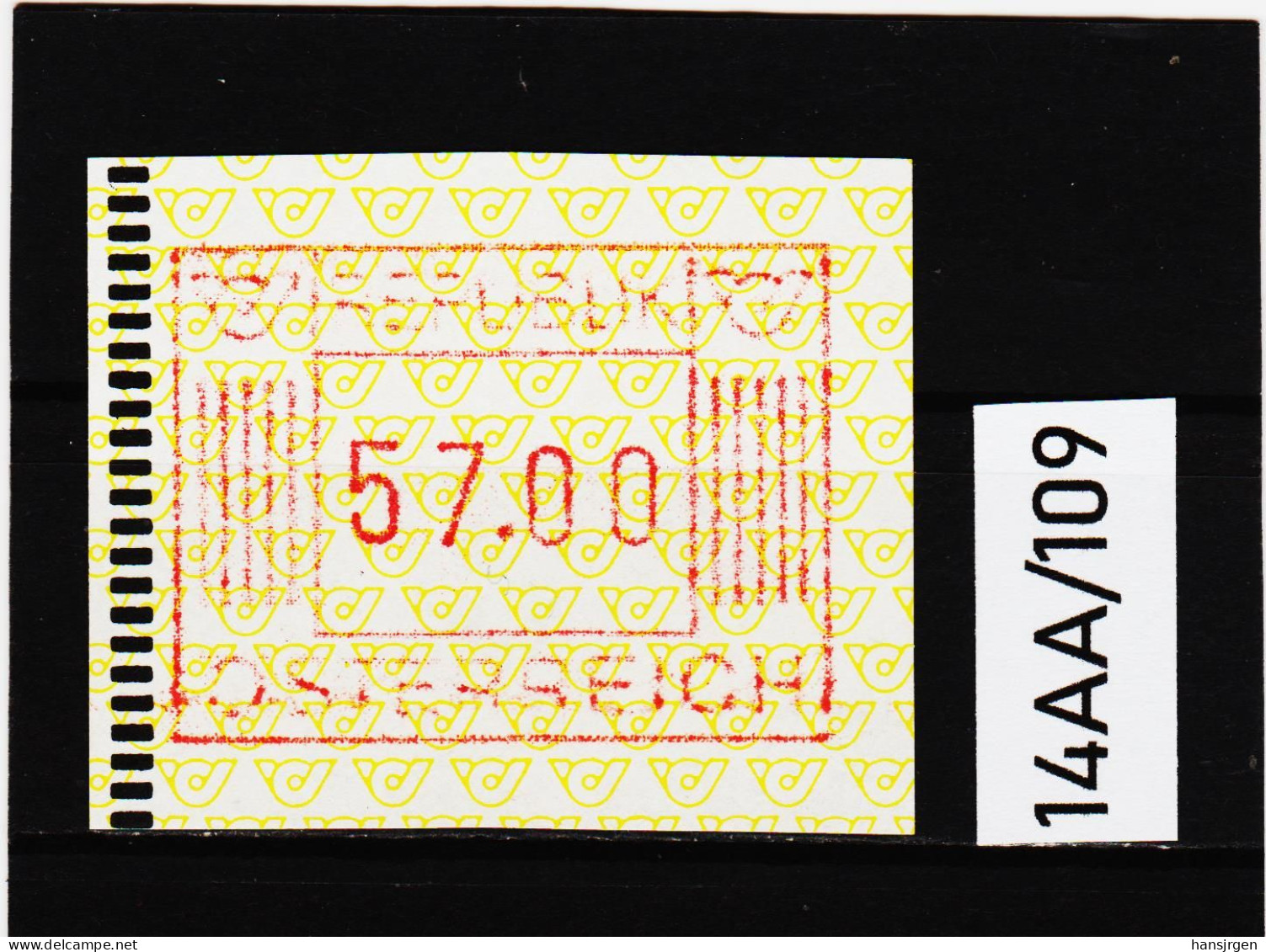 14AA/109  ÖSTERREICH 1983 AUTOMATENMARKEN 1. AUSGABE  57,00 SCHILLING   ** Postfrisch - Timbres De Distributeurs [ATM]