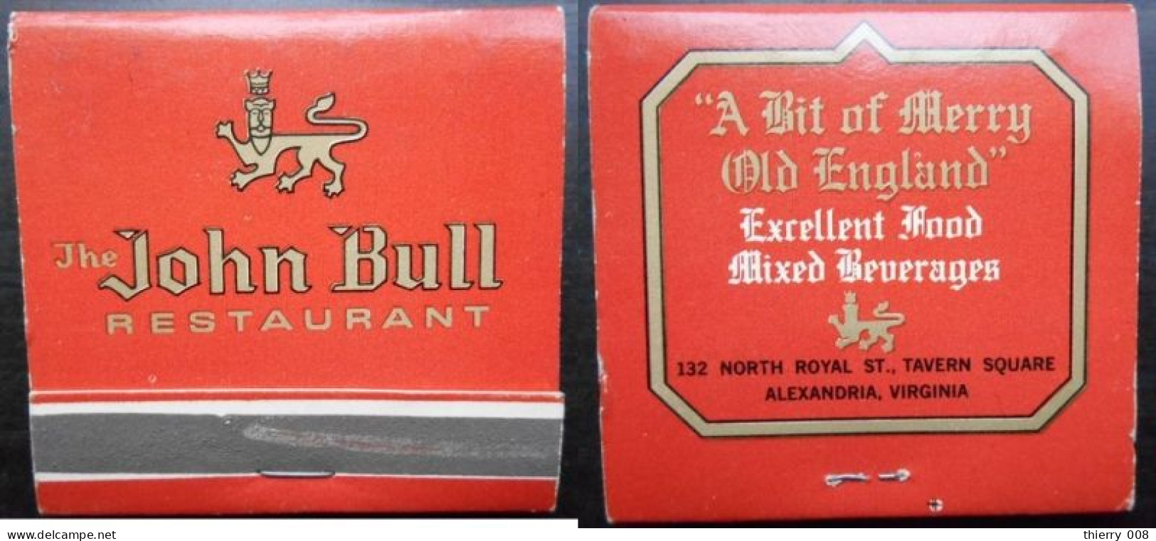 Pochette Allumettes The John Bull Restaurant - Matchboxes