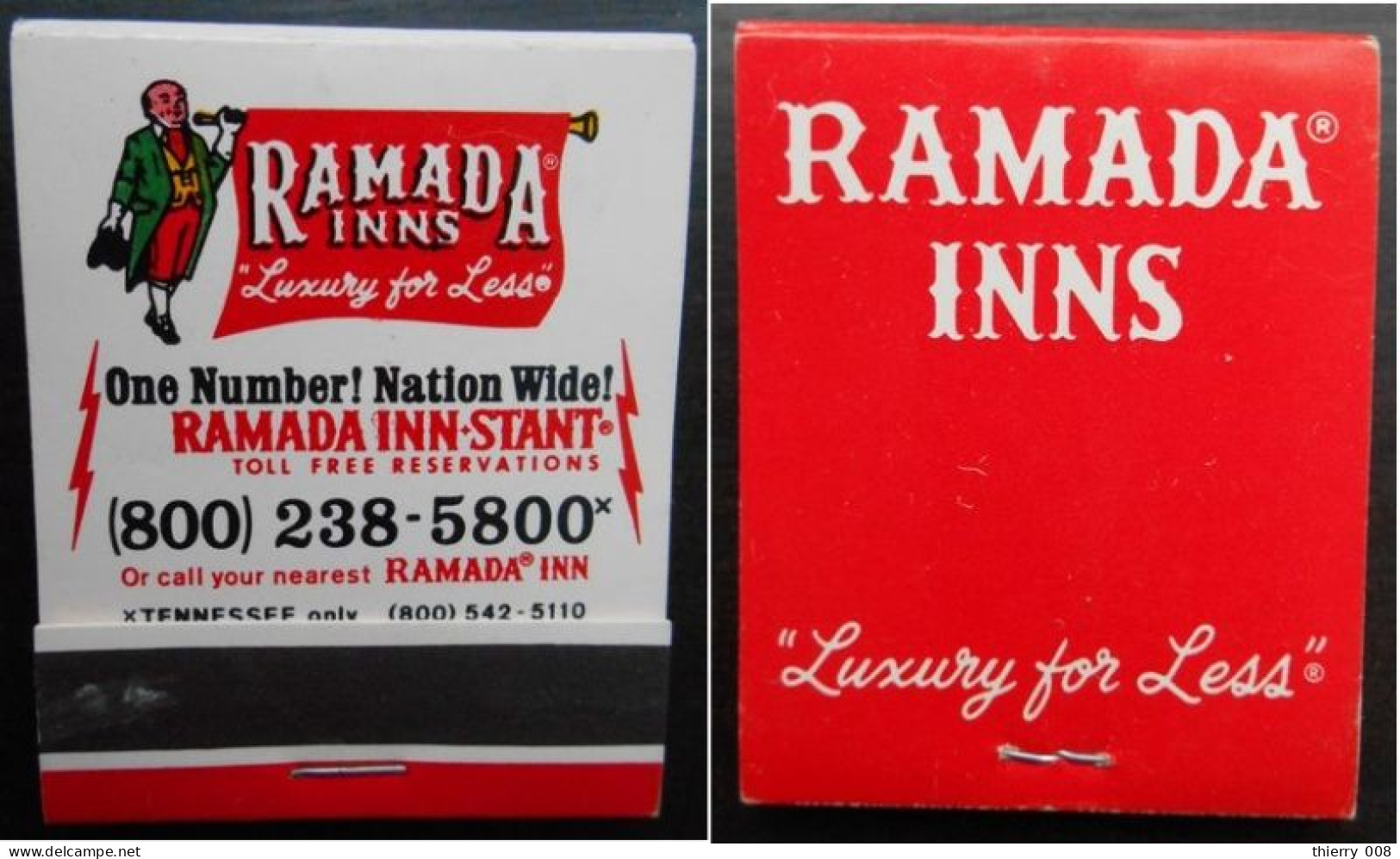 Pochette Allumettes Ramada Inns Luxury For Less - Matchboxes