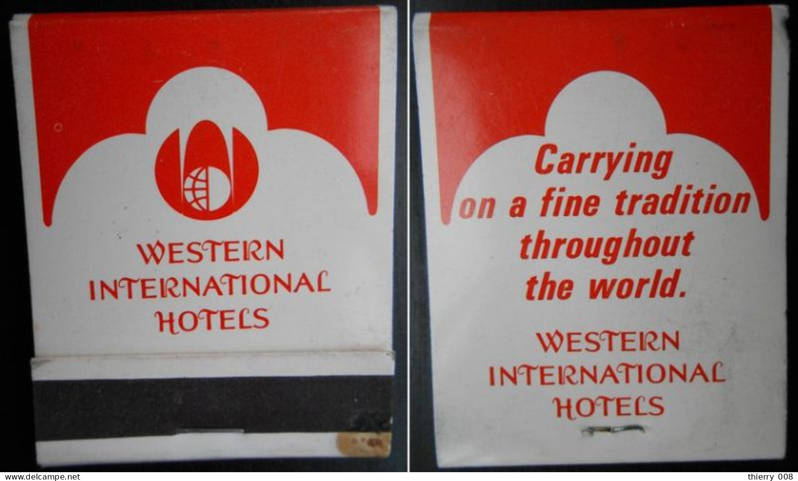 Pochette Allumettes Western International Hotels  Carrying On A Fine Tradition Throughout The World - Matchboxes