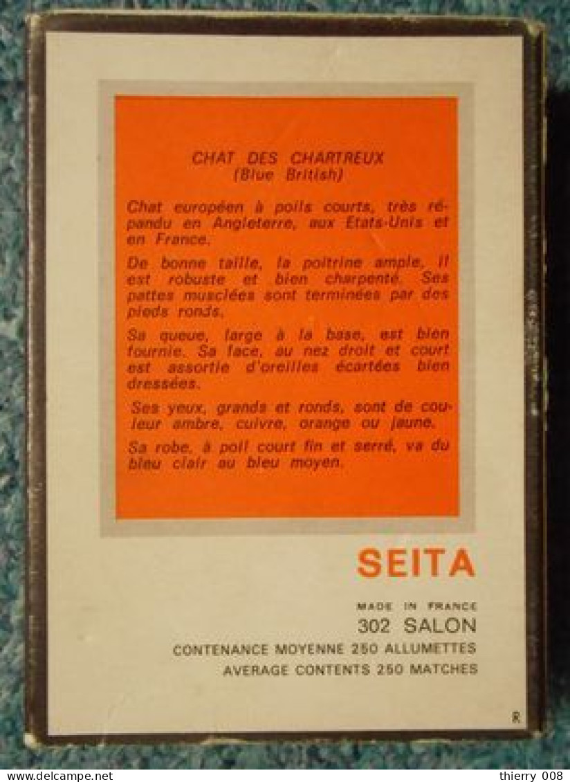 13 Boite Allumettes Chat Des Chartreux Format 10x7x2 Cm (vide) - Cajas De Cerillas (fósforos)