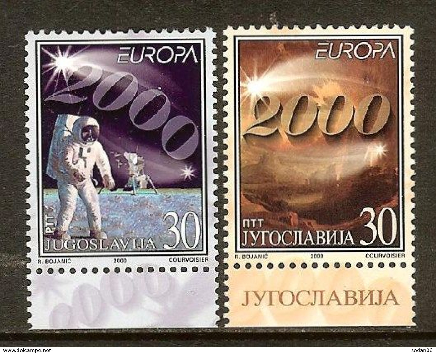 YOUGOSLAVIE N°2822/2823** (europa 2000) - COTE 9.00 € - 2000