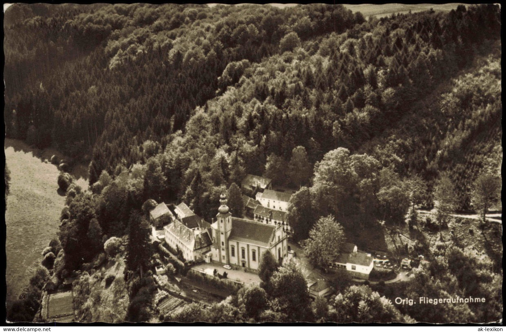 Ansichtskarte Lohr Am Main Mariabuchen Orig. Fliegerdufnahme 1964 - Lohr