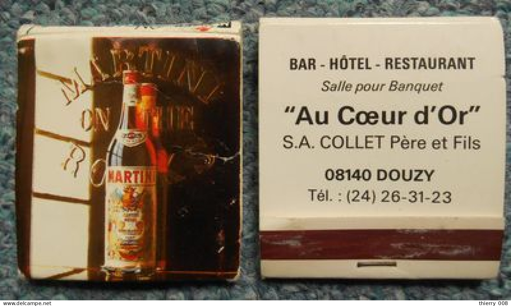 25 Pochettes Allumettes Au Coeur D'Or Douzy Ardennes Bar Hotel Restaurant Entamé - Cajas De Cerillas (fósforos)