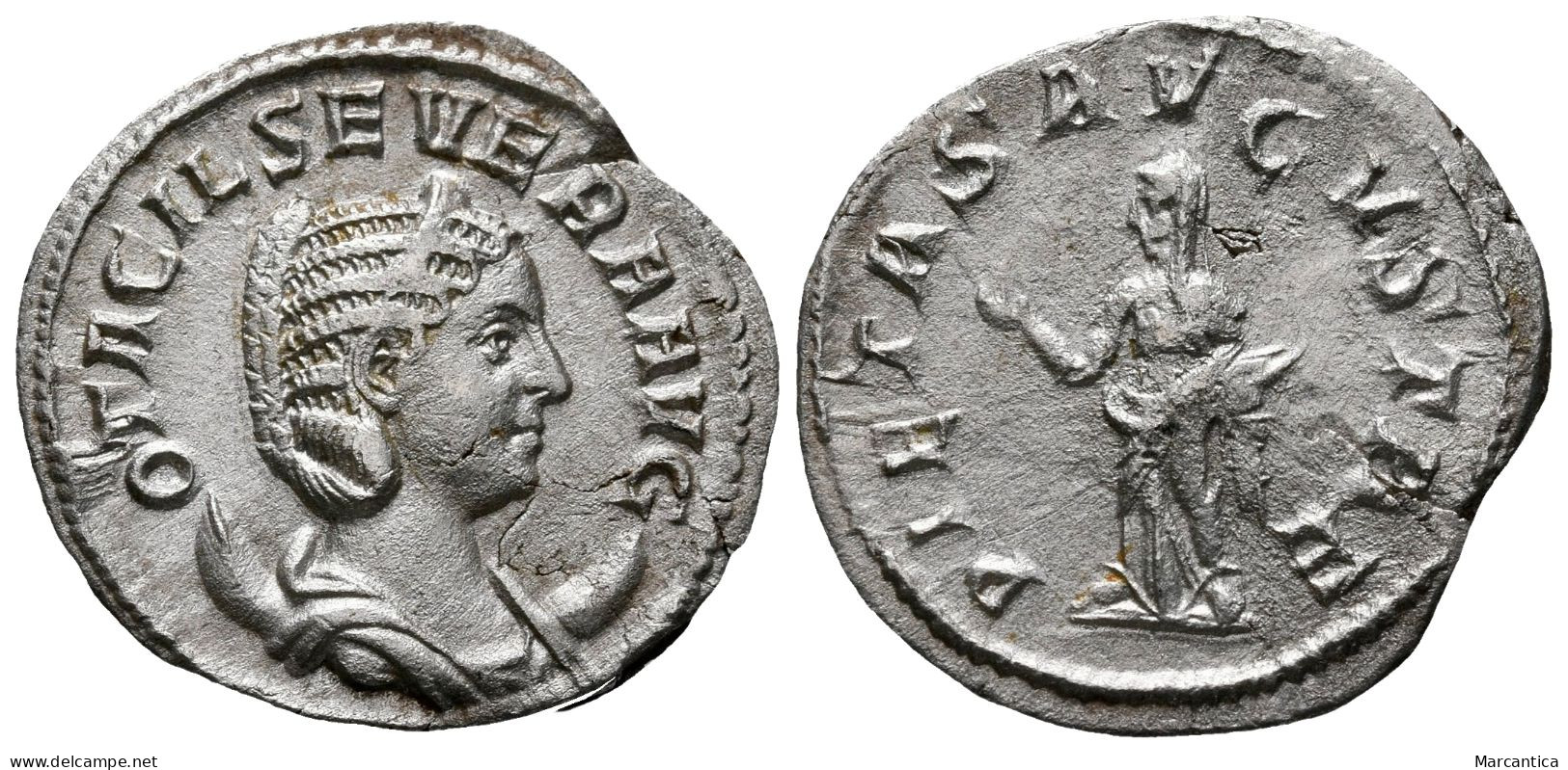 Otacilia Severa - Pietas Antoninianus. 244 AD. Wife Of Philip I, Rome Mint. - L'Anarchie Militaire (235 à 284)